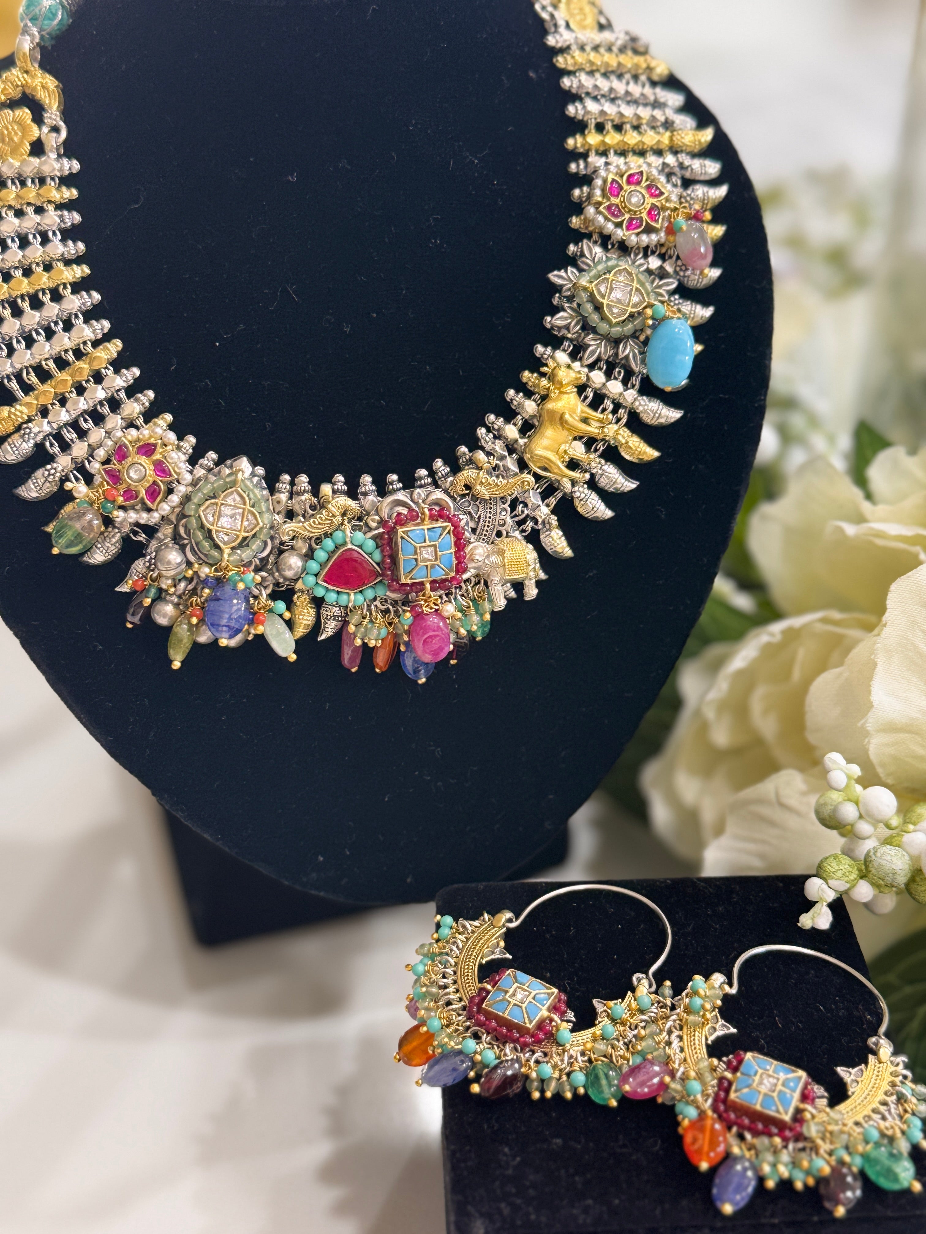 92.5 Silver Dual Tone Fusion Necklace