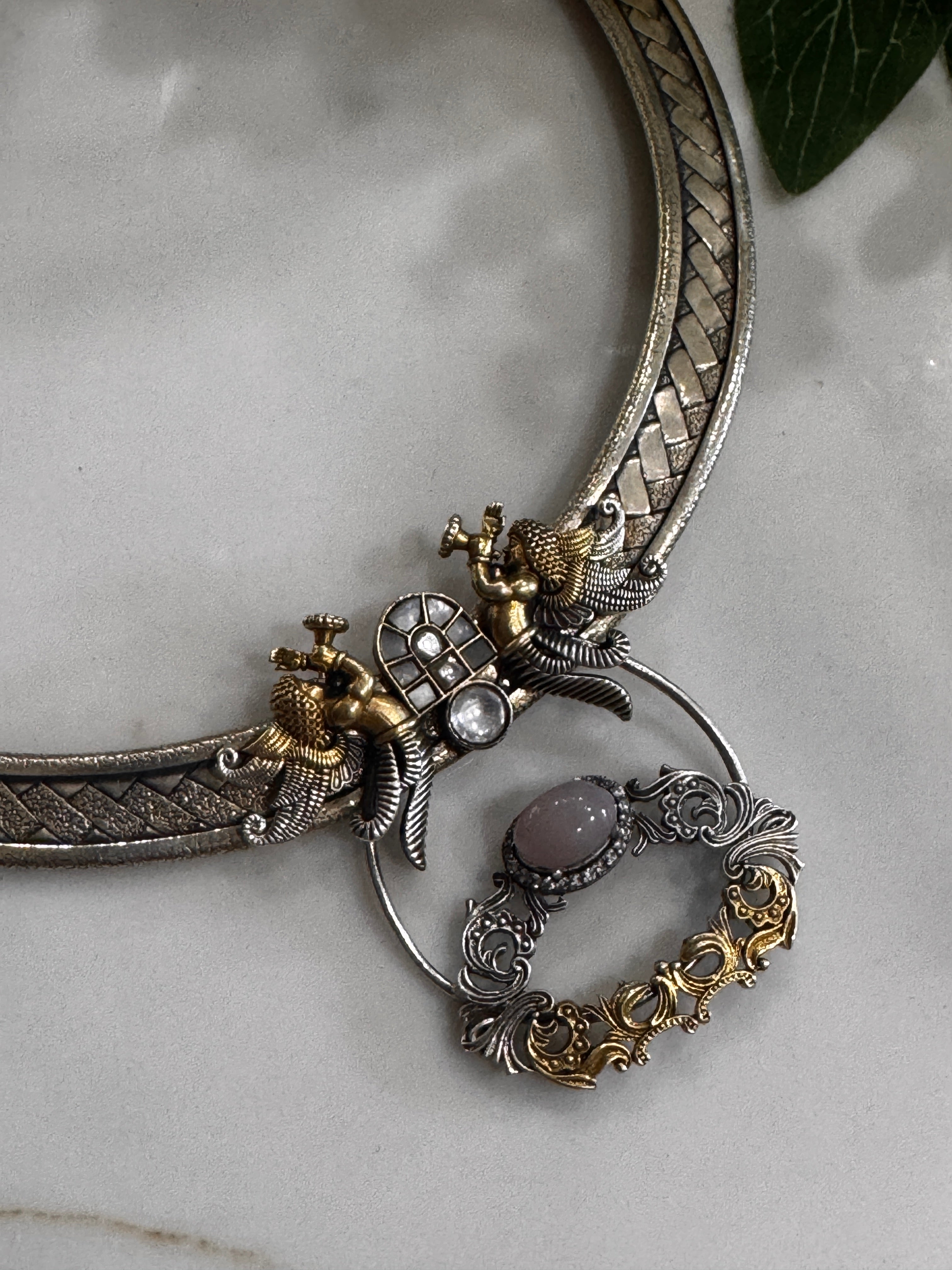 92.5 Silver Dual Tone Fusion Necklace