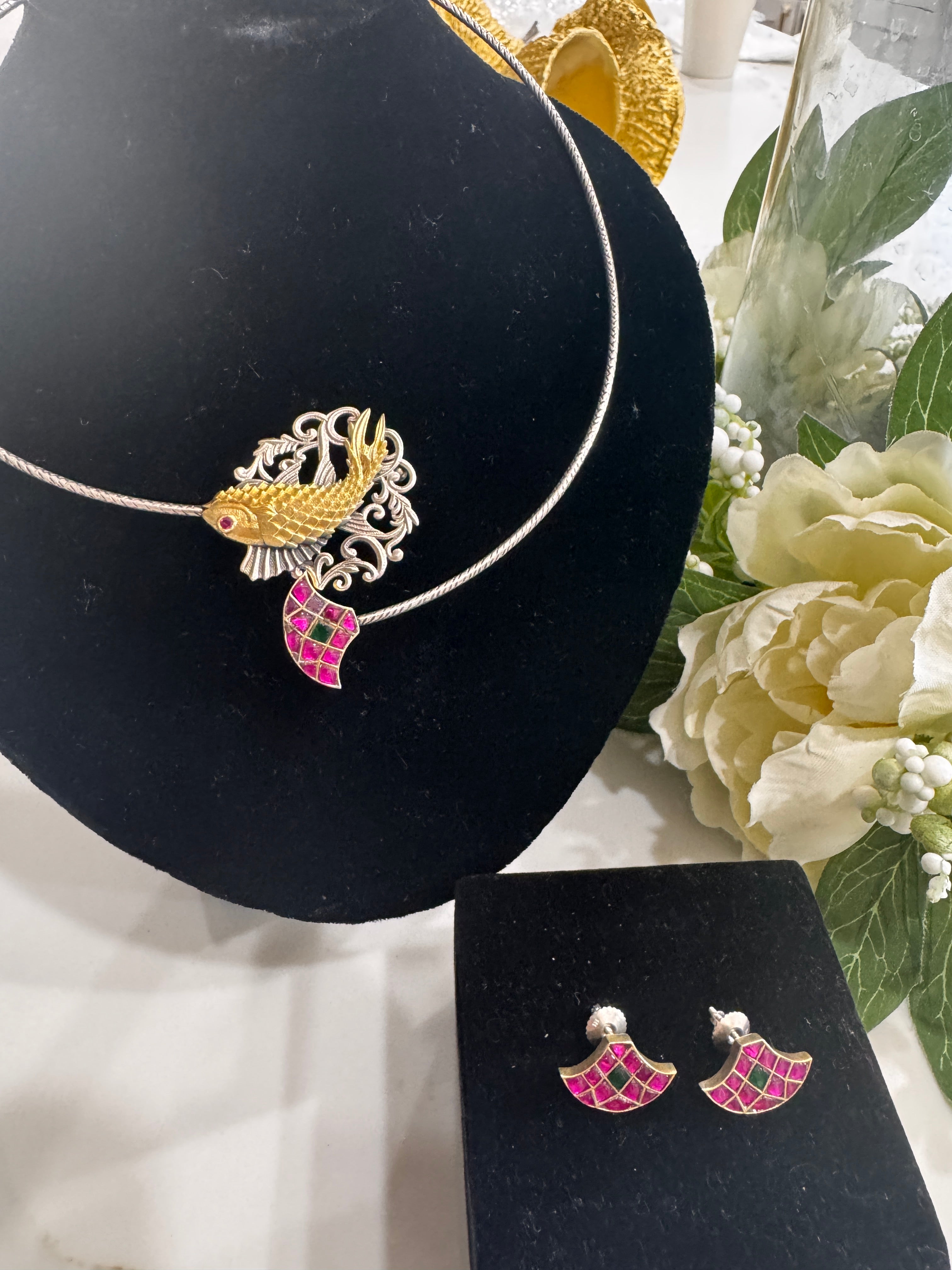 92.5 Silver Dual Tone Fusion Necklace