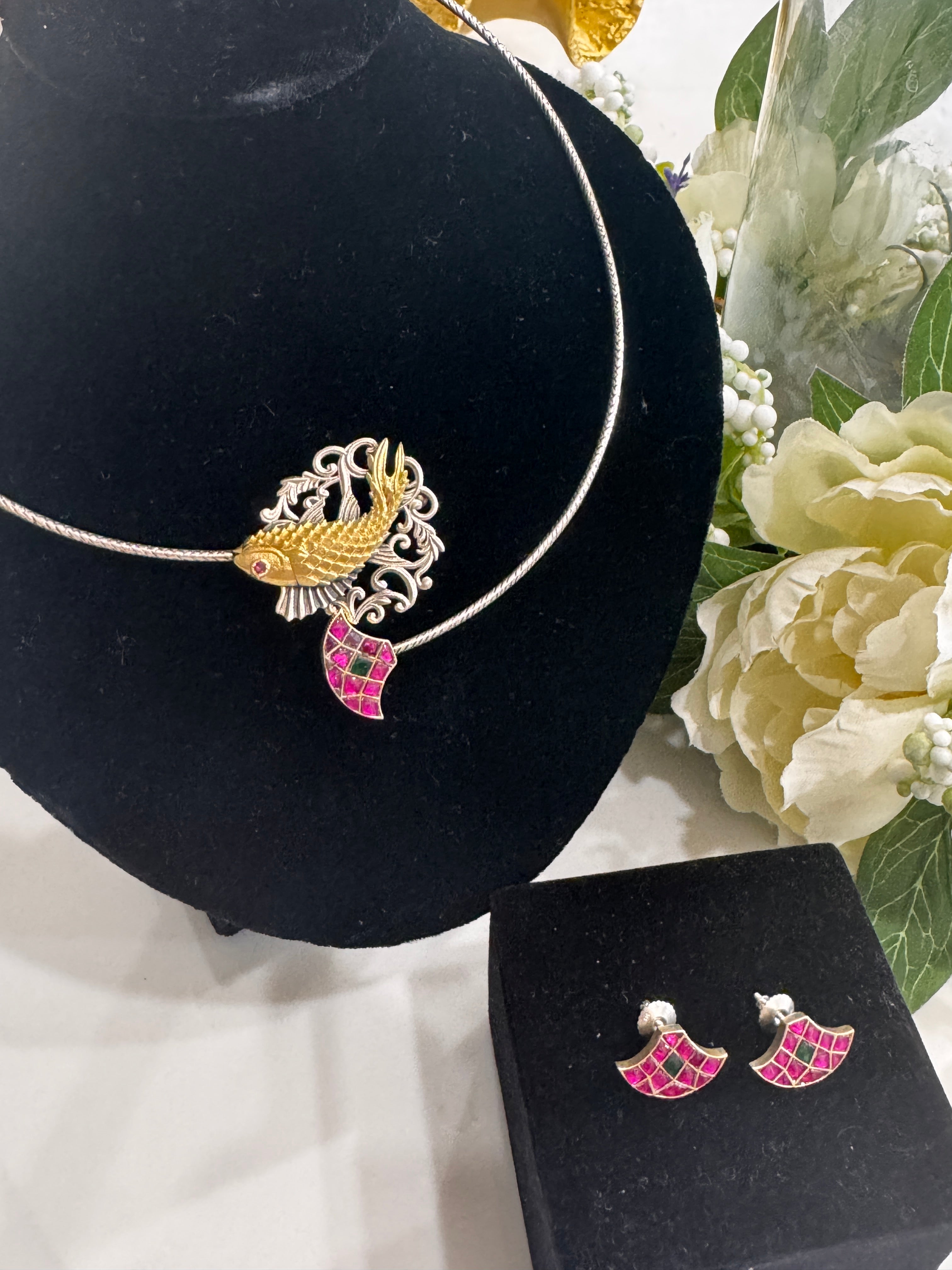 92.5 Silver Dual Tone Fusion Necklace