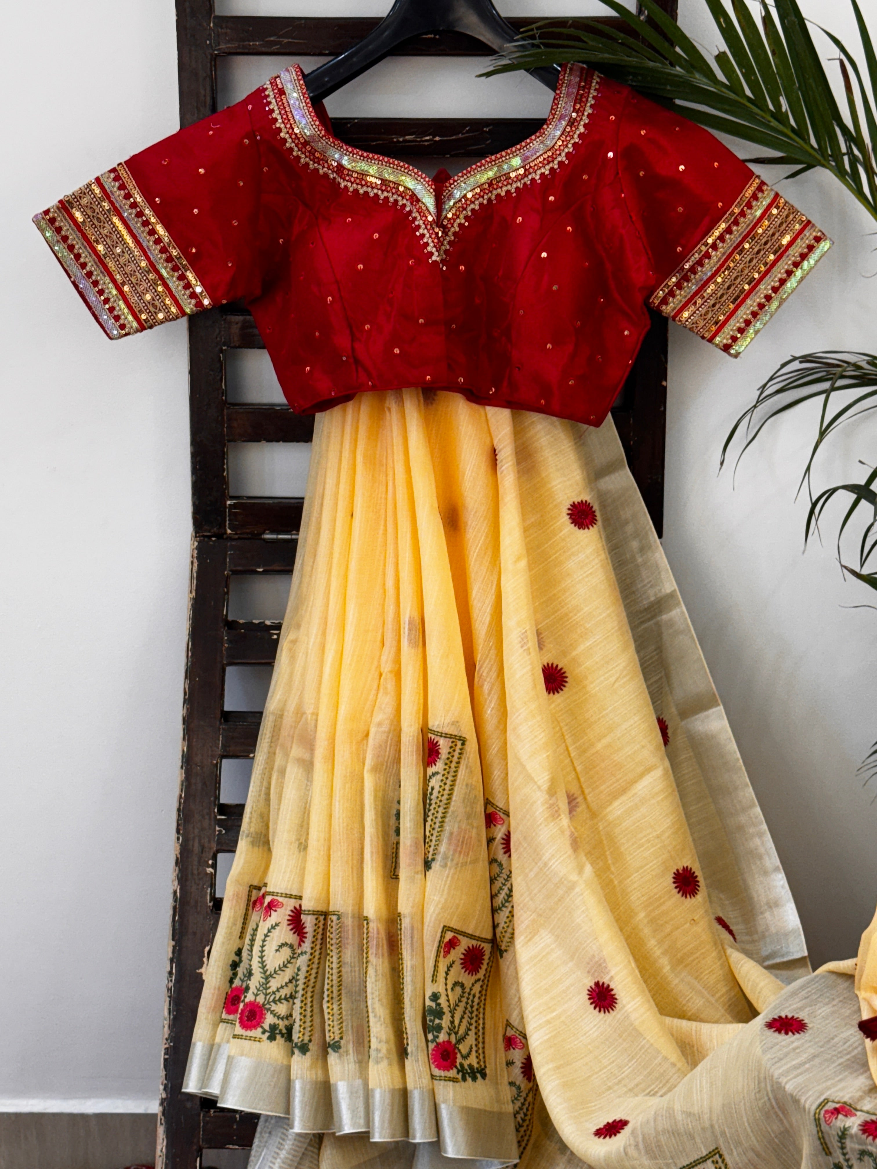 Tissue Silk with Embroidery