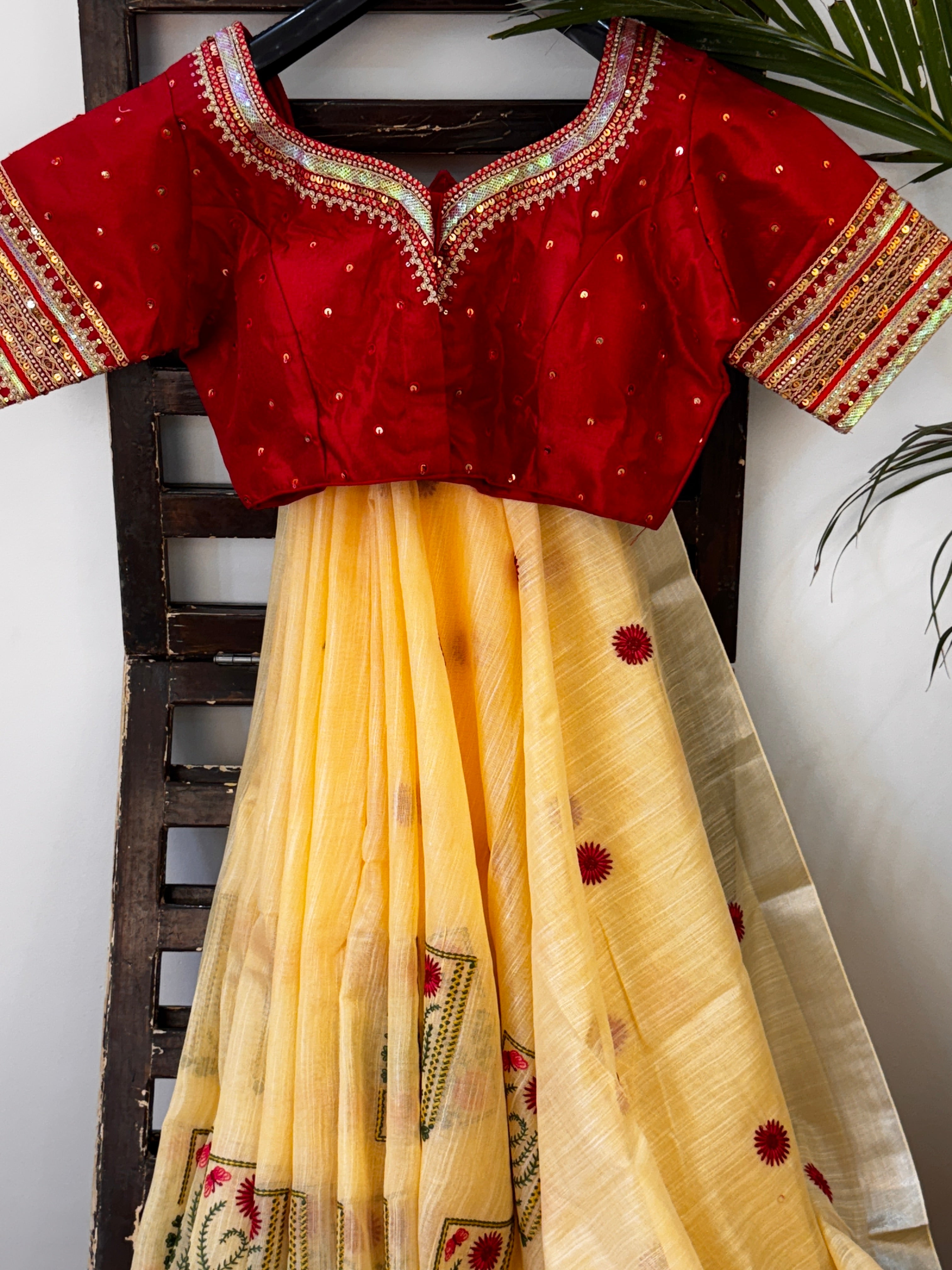 Tissue Silk with Embroidery