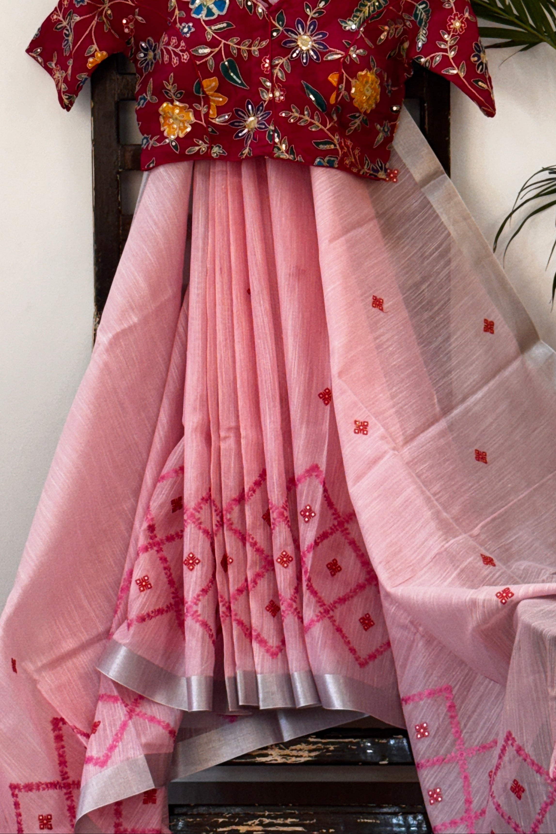 Tissue Silk with Embroidery