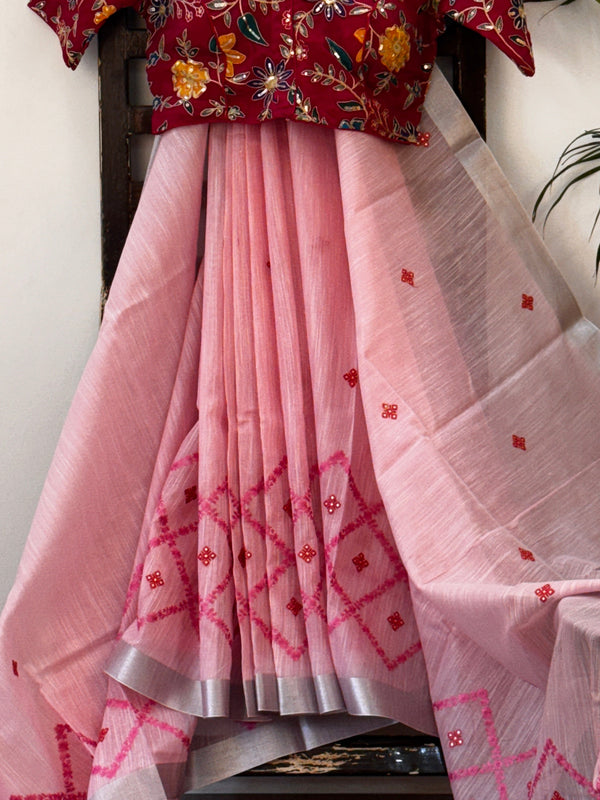 Tissue Silk with Embroidery