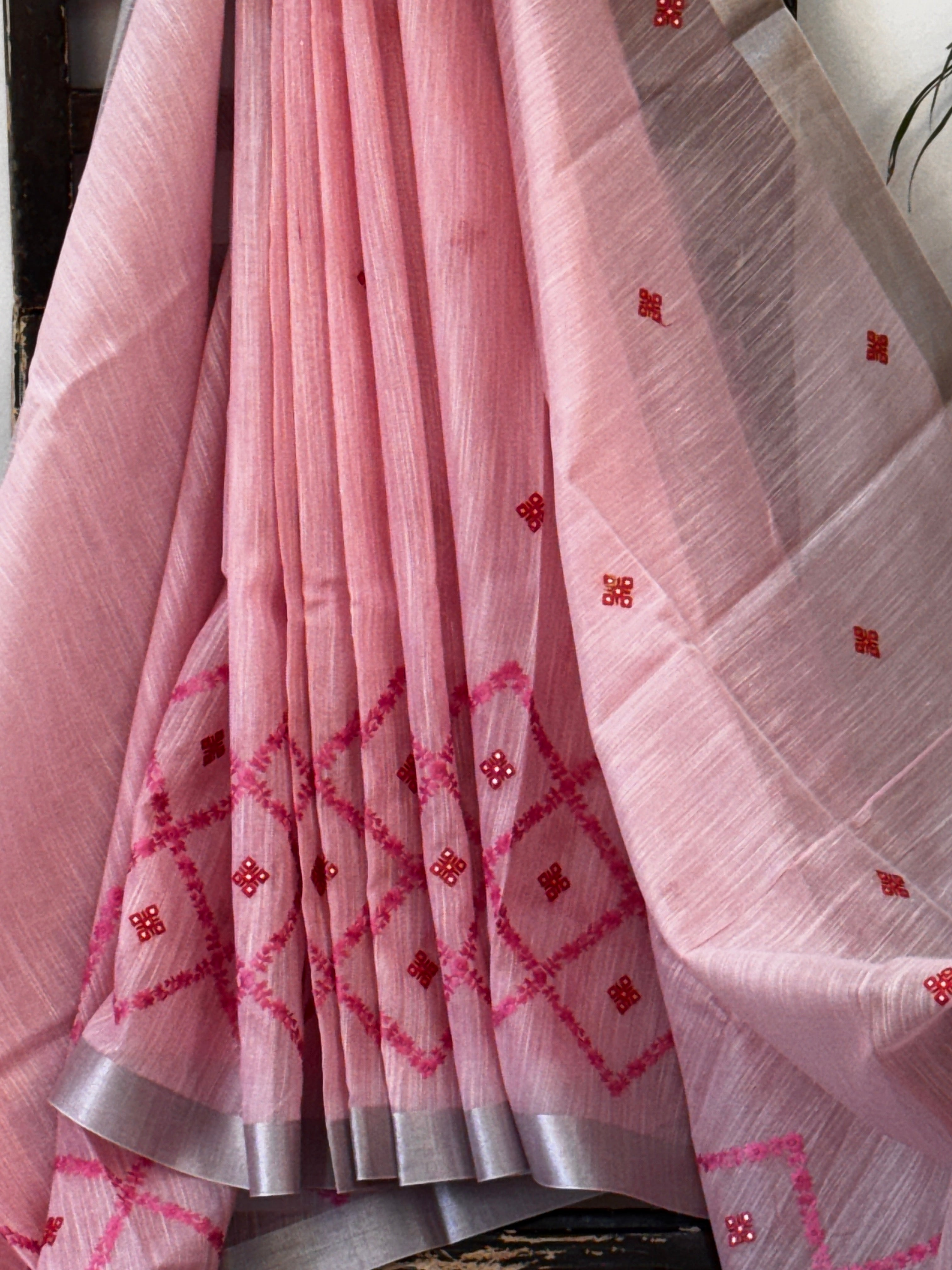 Tissue Silk with Embroidery