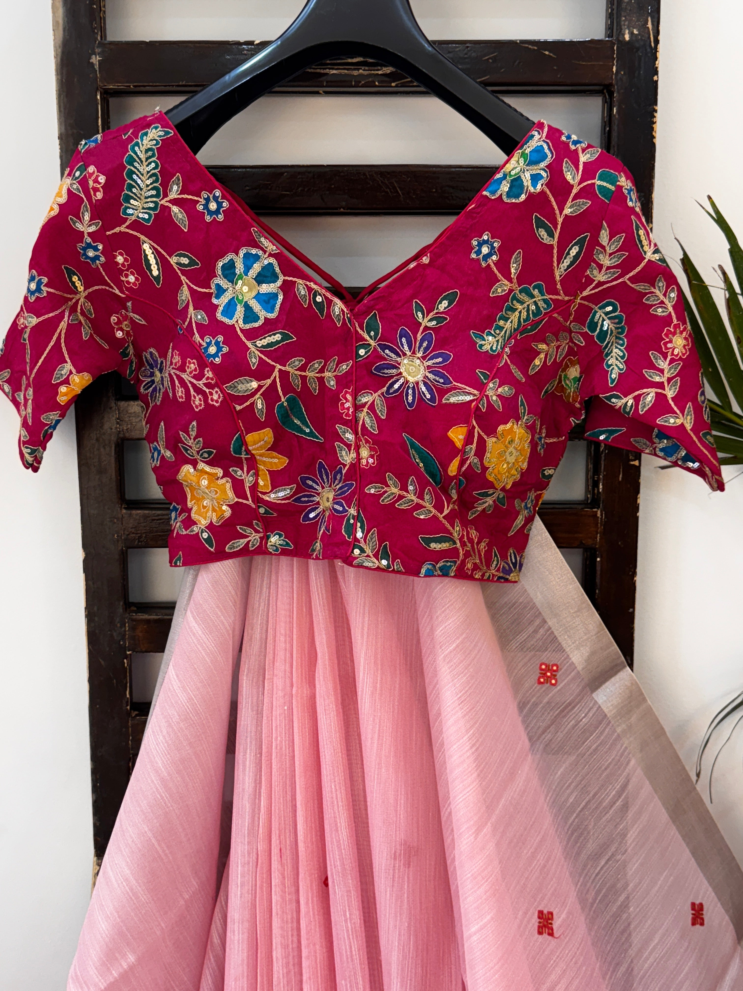 Tissue Silk with Embroidery