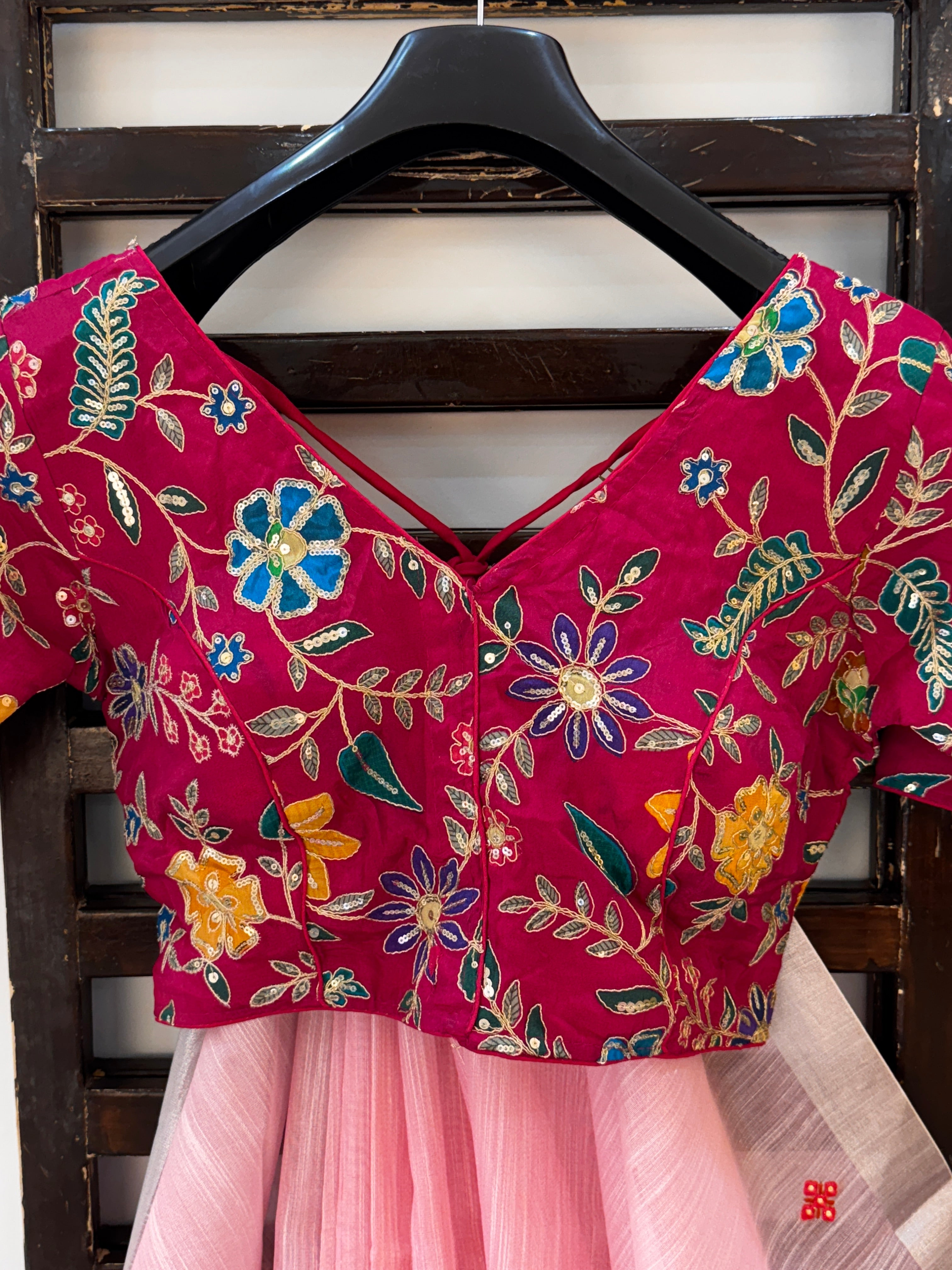 Tissue Silk with Embroidery