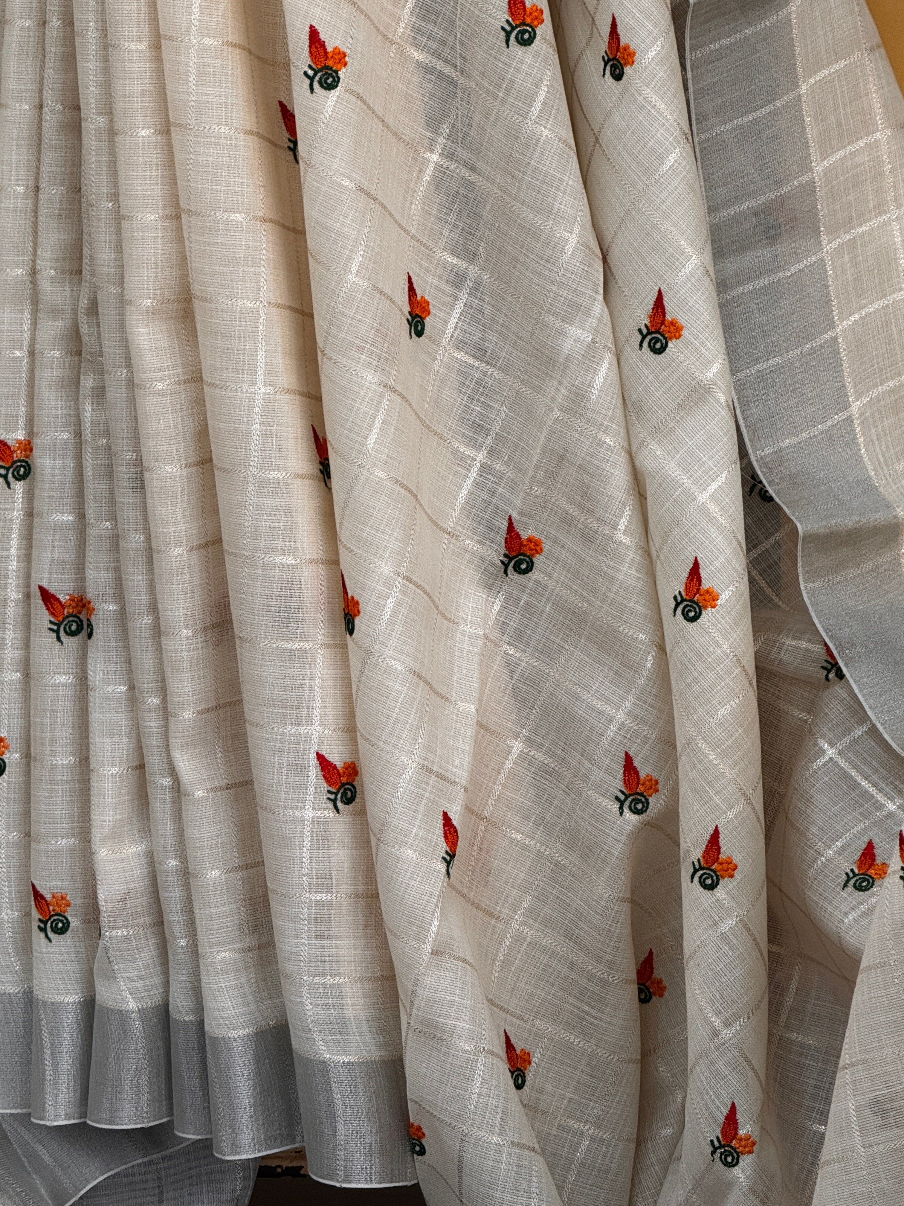 Tissue Silk with Embroidery