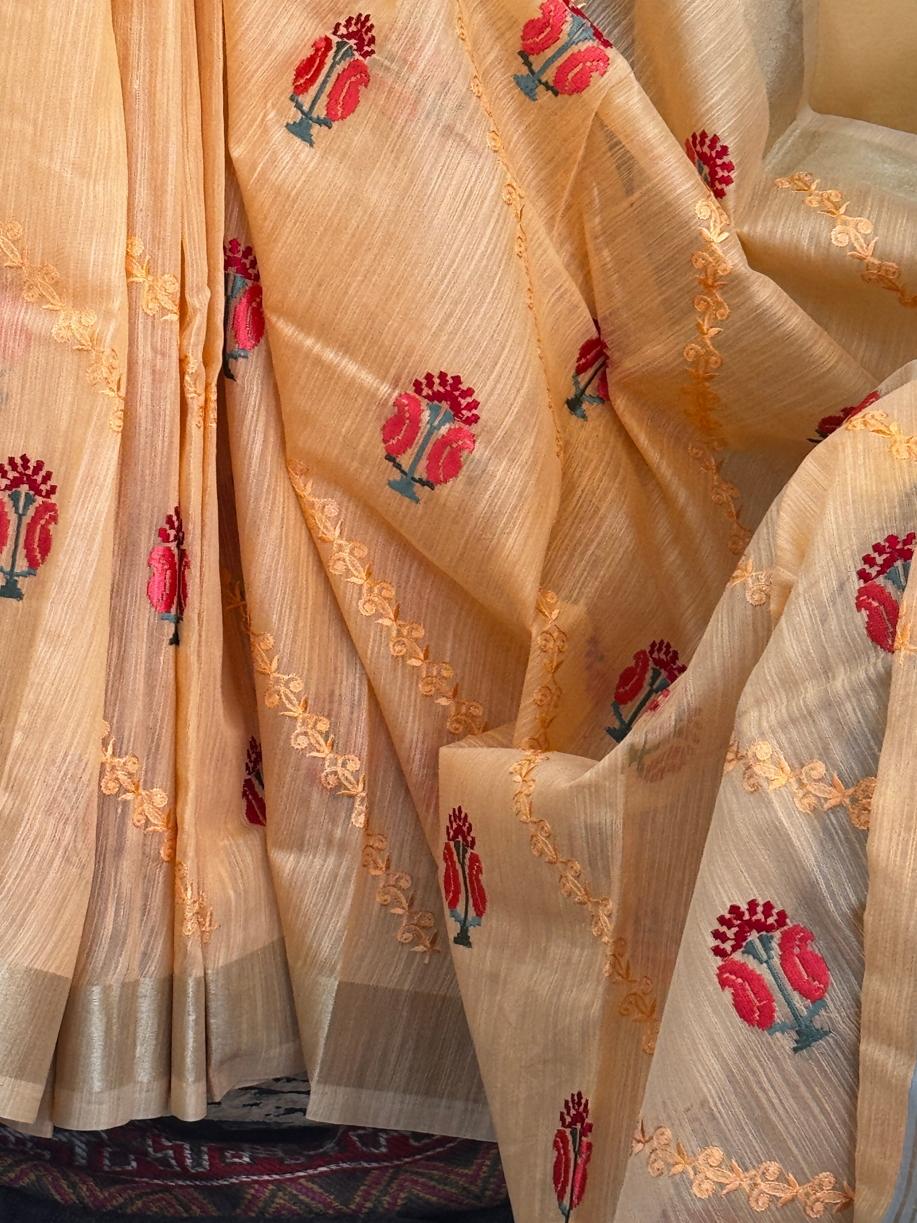 Tissue Silk with Embroidery