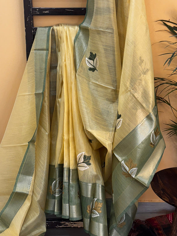 Tissue Silk with Embroidery