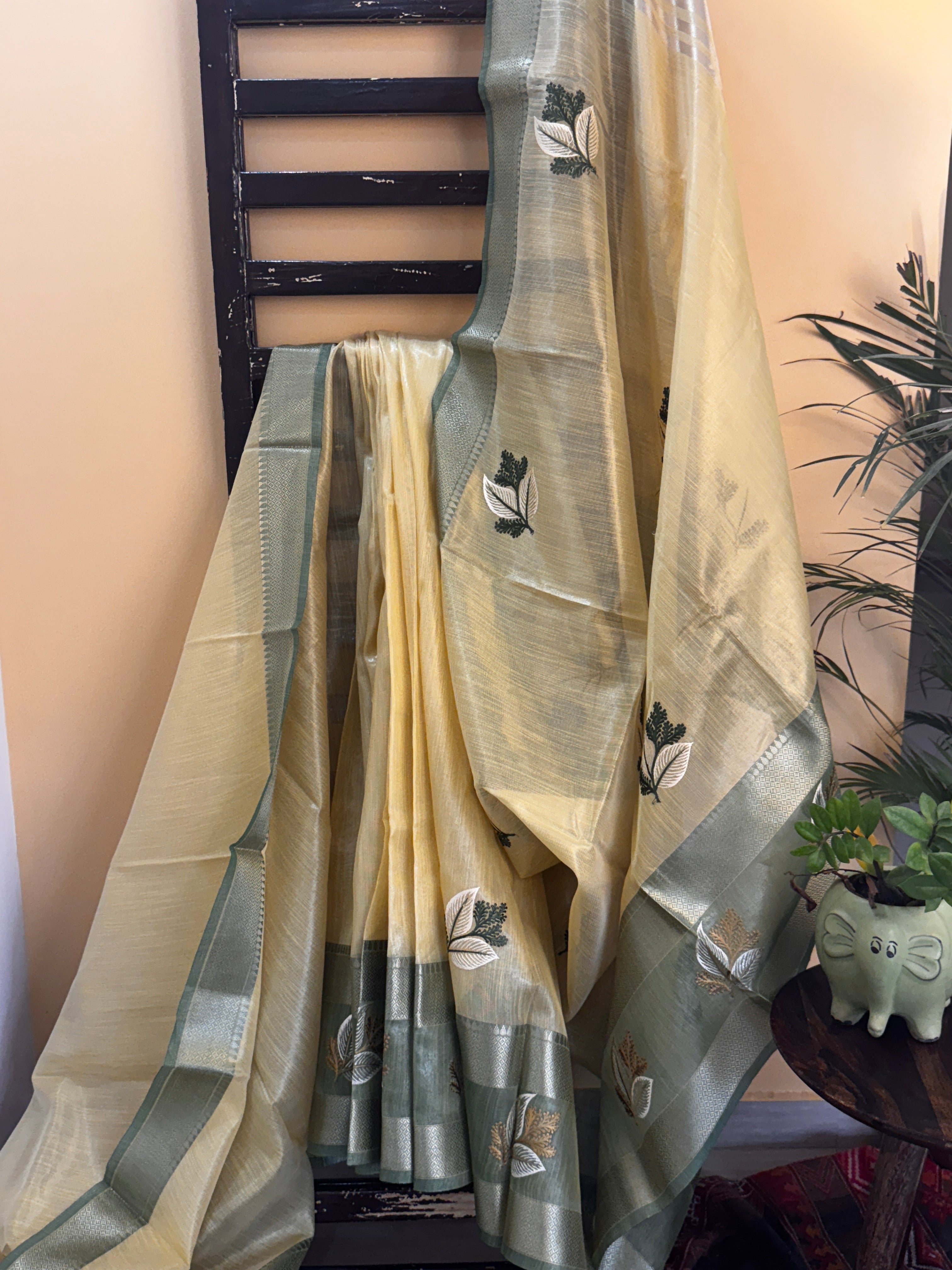 Tissue Silk with Embroidery