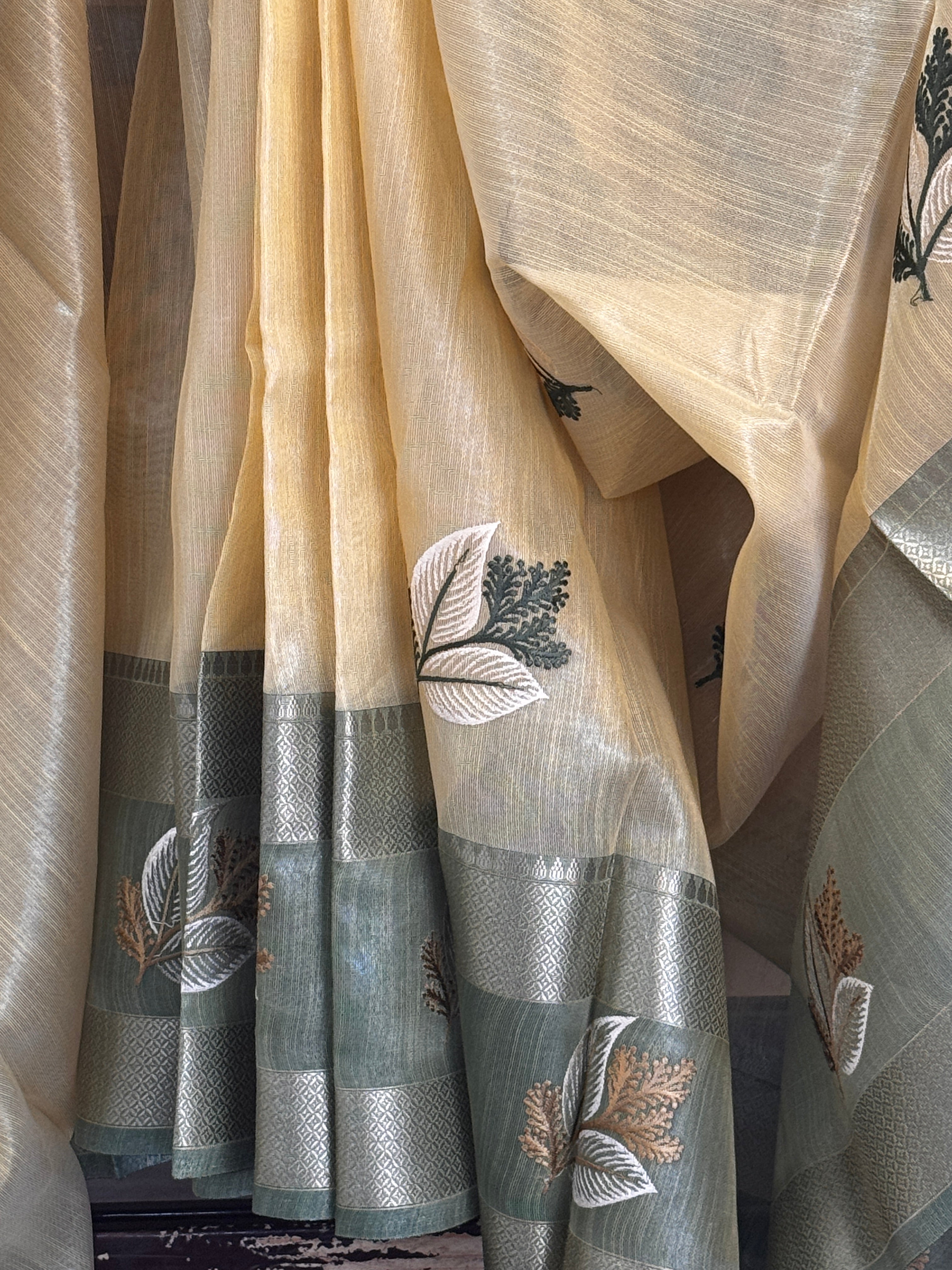 Tissue Silk with Embroidery