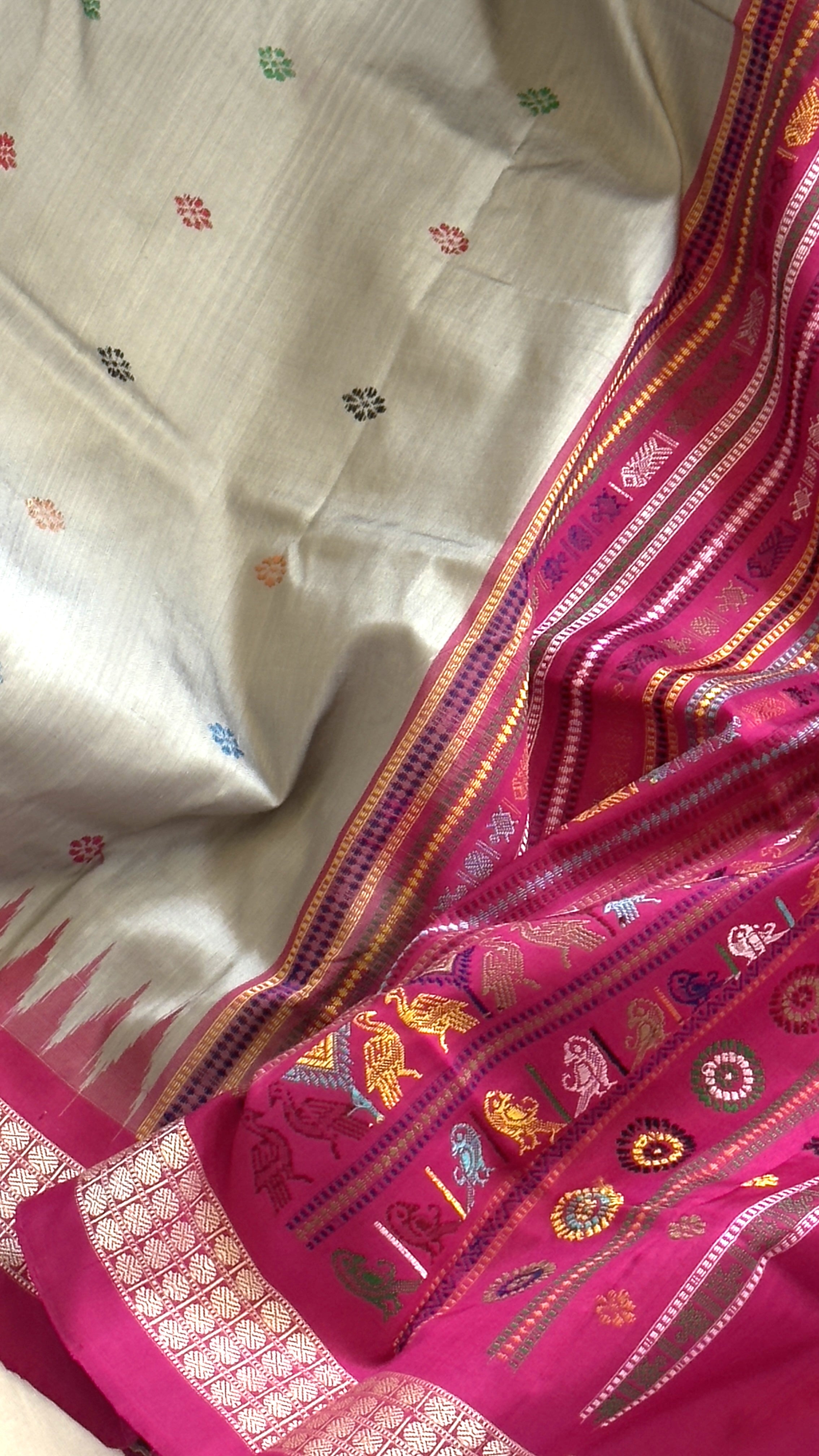 Dolabedi Pure Silk Sambalpuri Odisha Handloom Saree