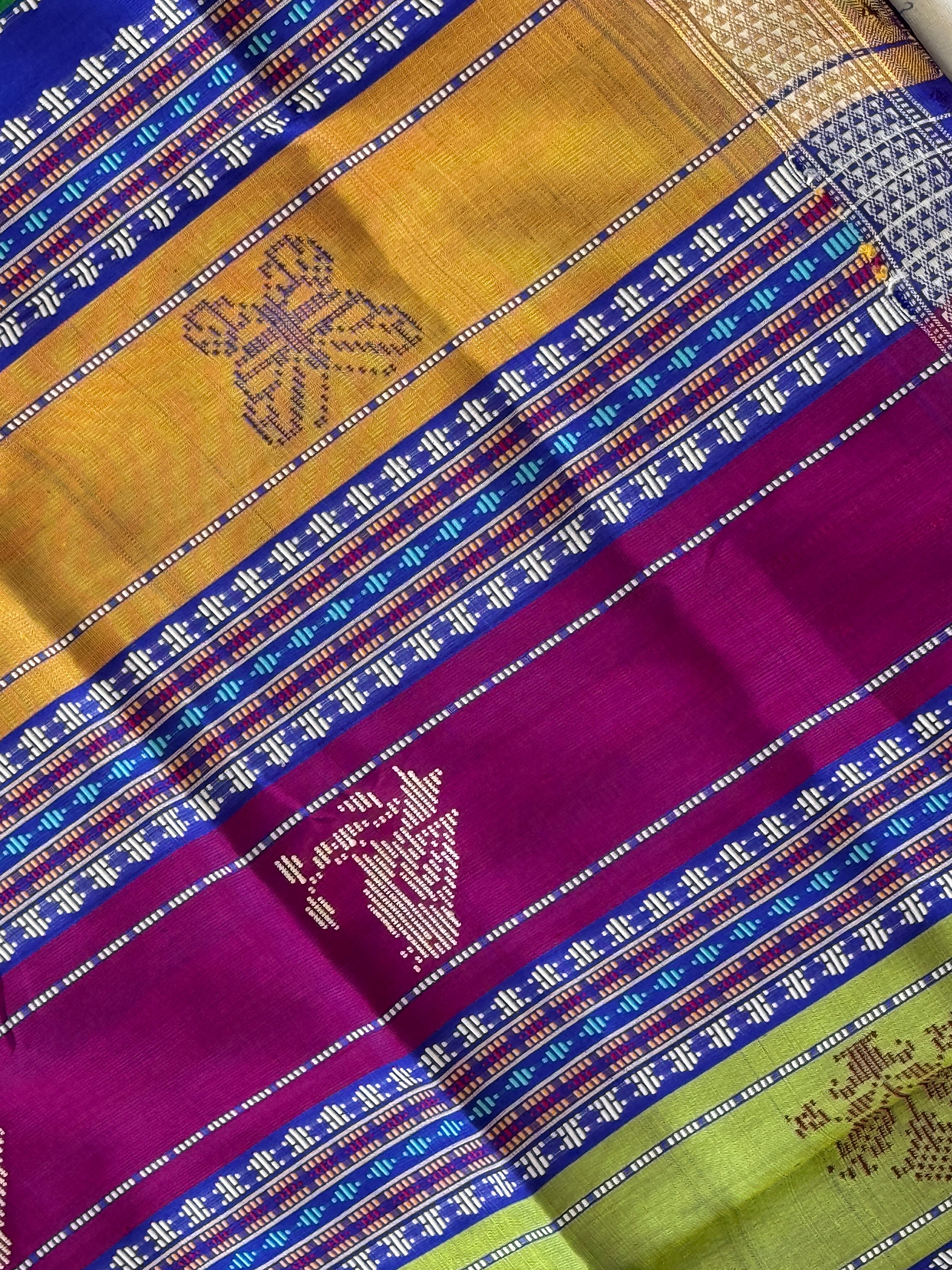 Berhampuri Double Pallu Odisha Handloom Saree
