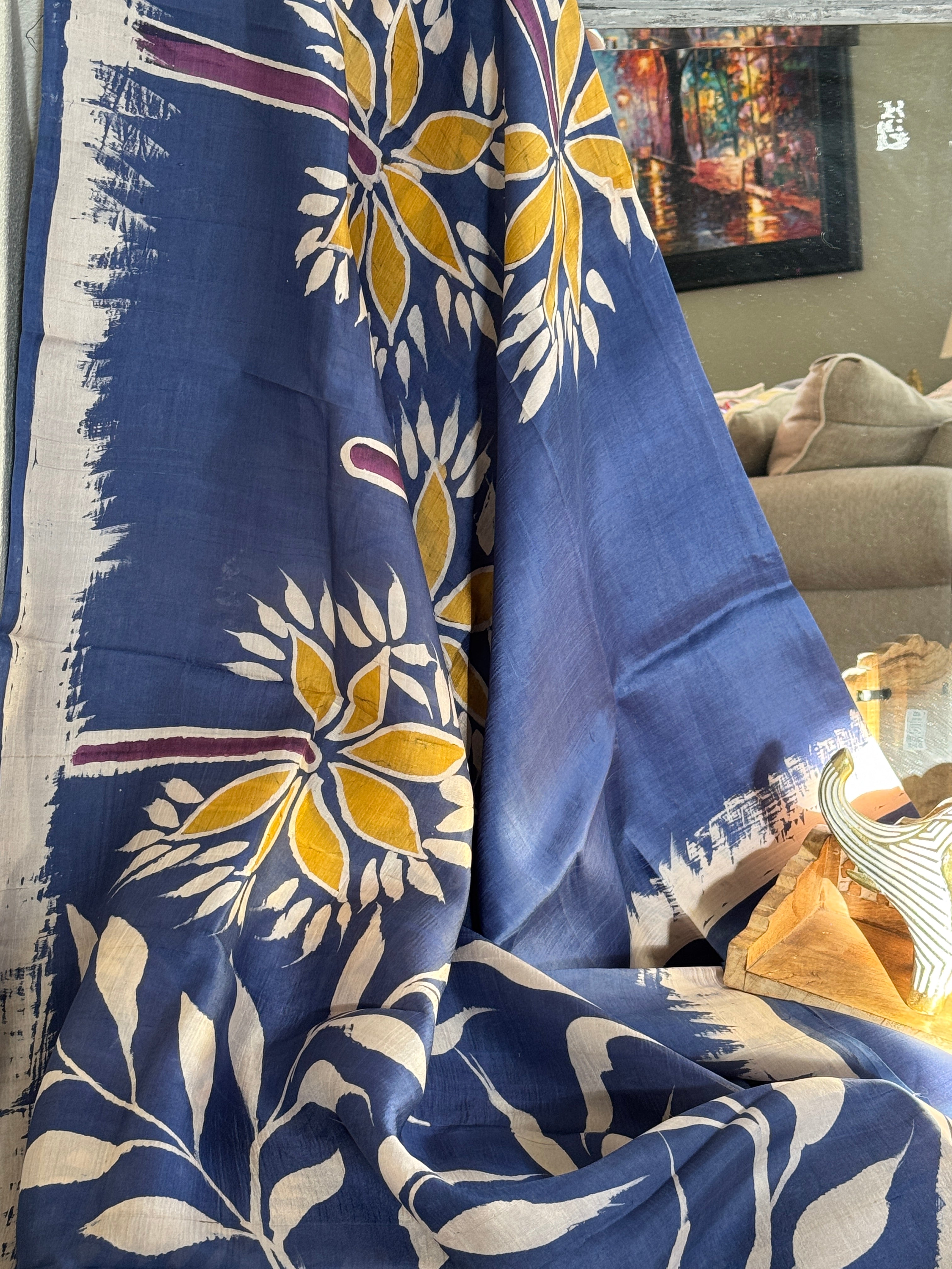 Hand Batik Pure Silk Saree