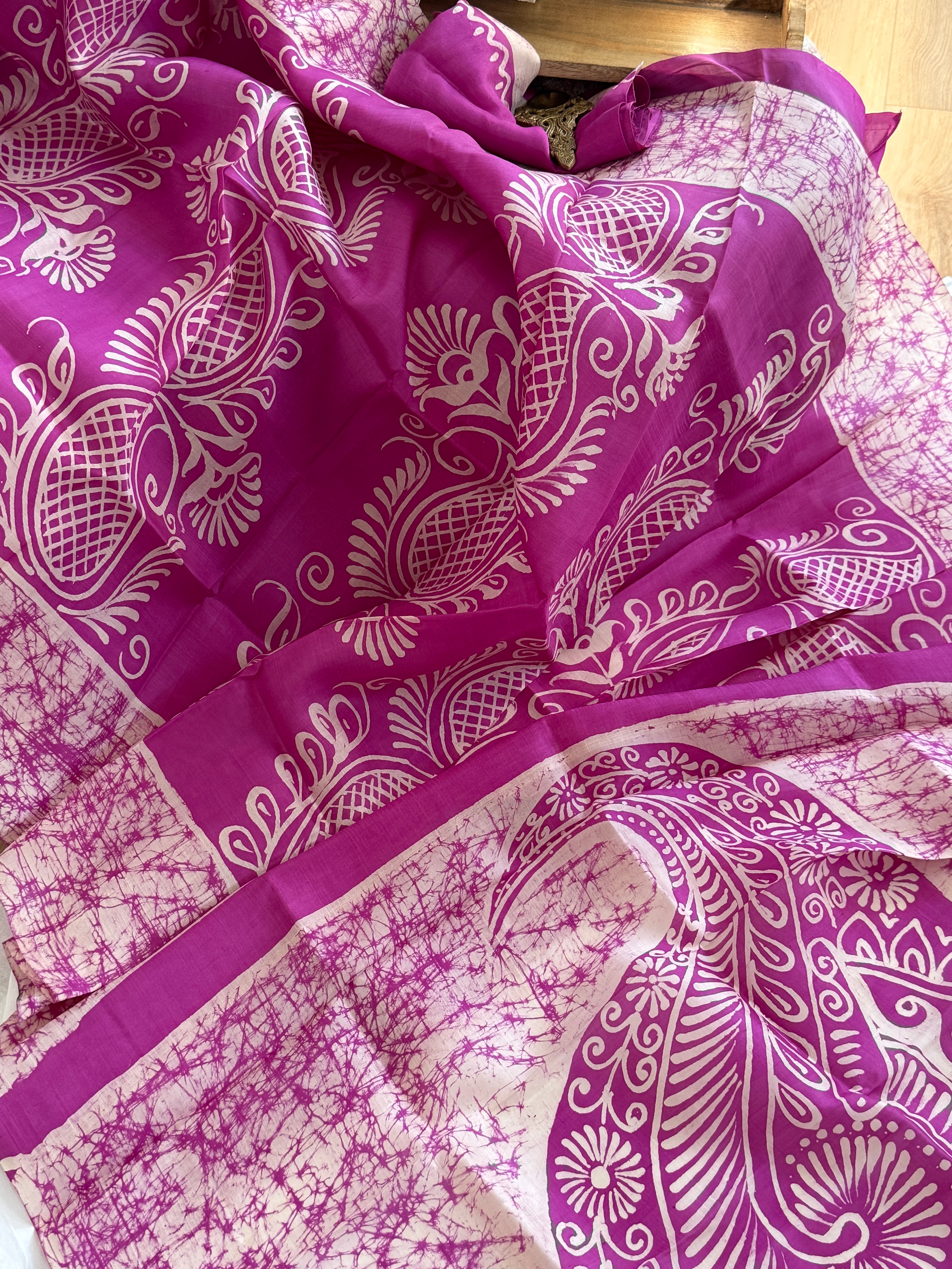 Hand Batik Pure Silk Saree