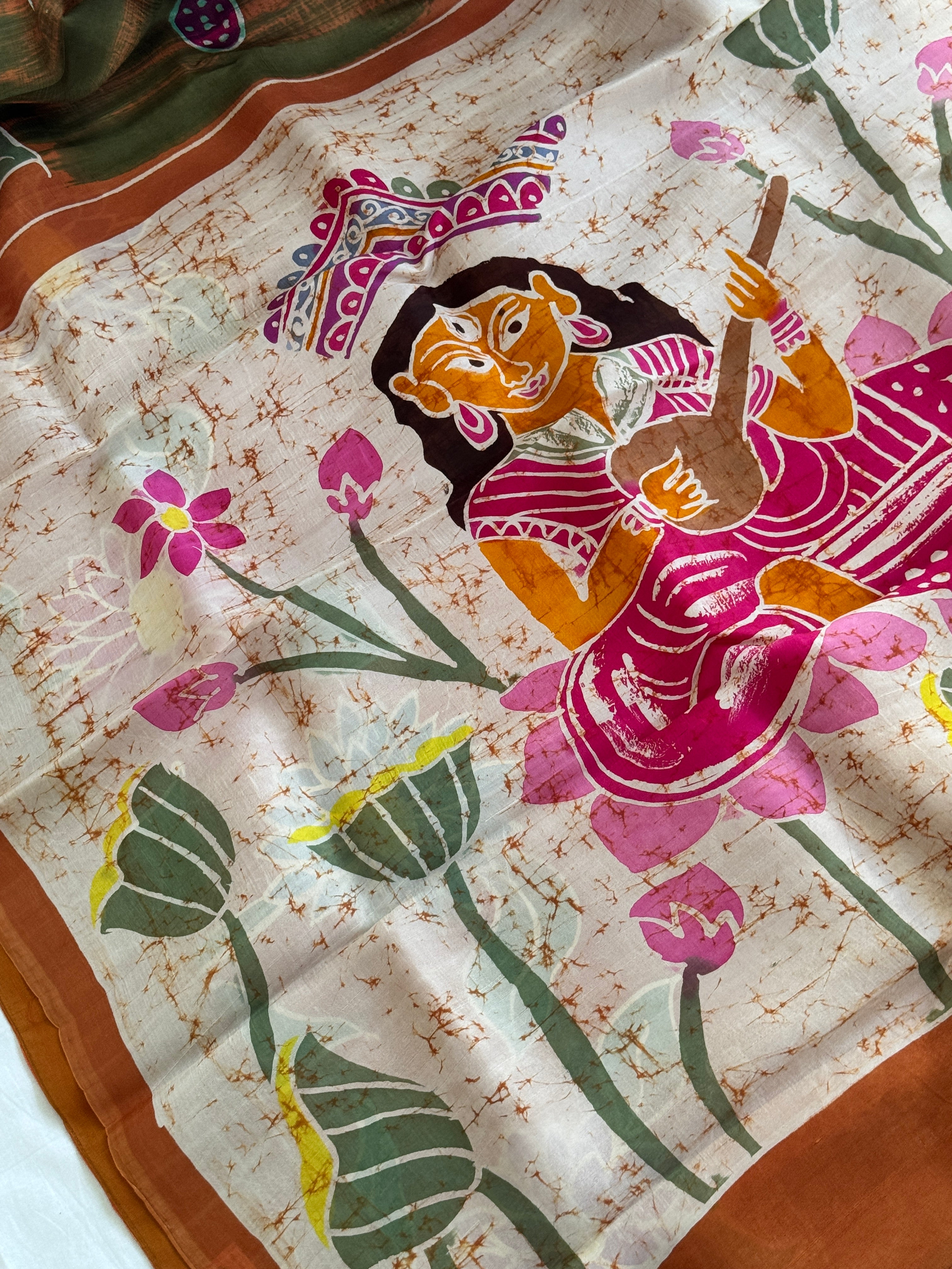 Hand Batik Pure Silk Saree