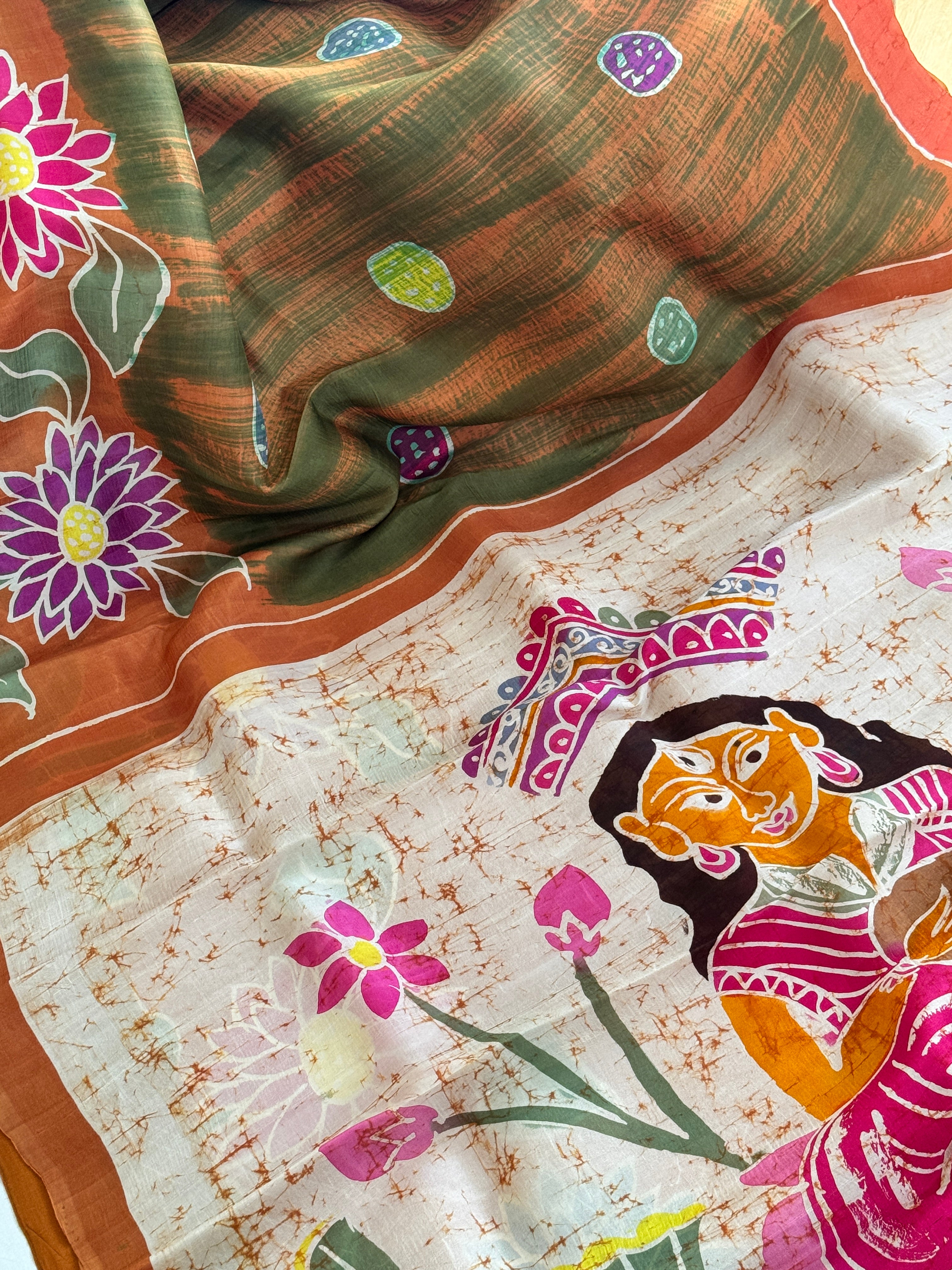 Hand Batik Pure Silk Saree