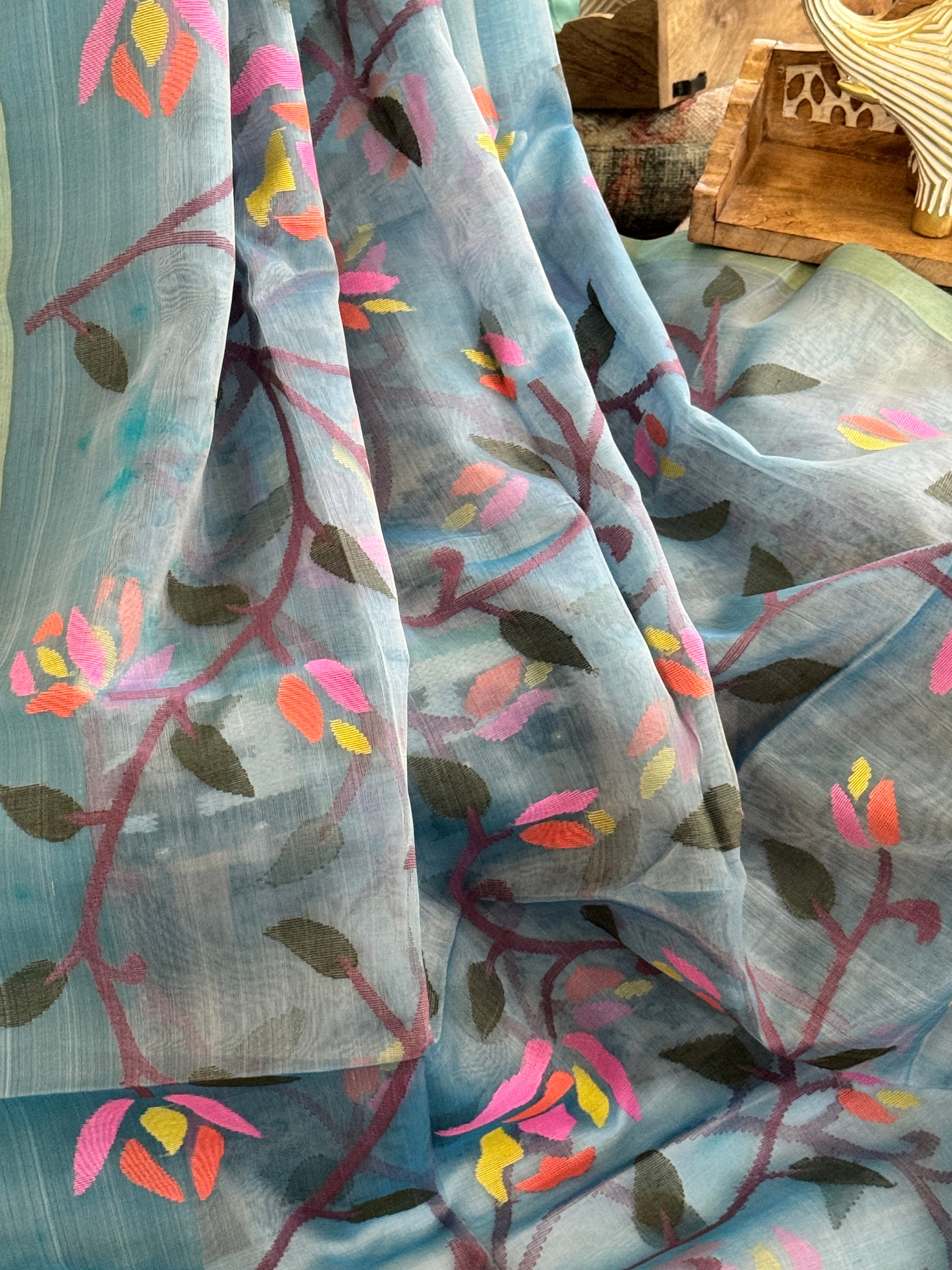 Jamdani Pure Muslin Saree