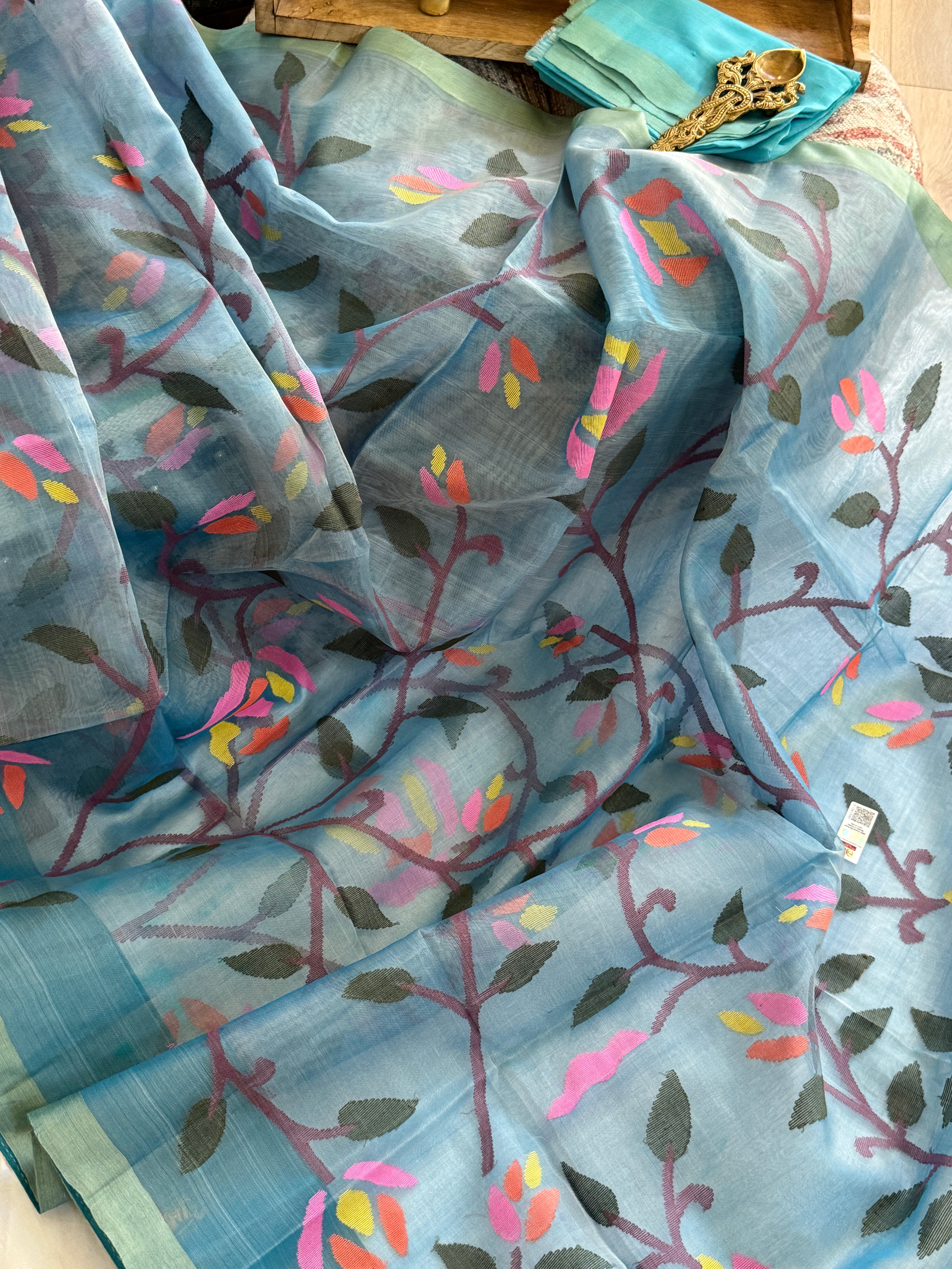 Jamdani Pure Muslin Saree