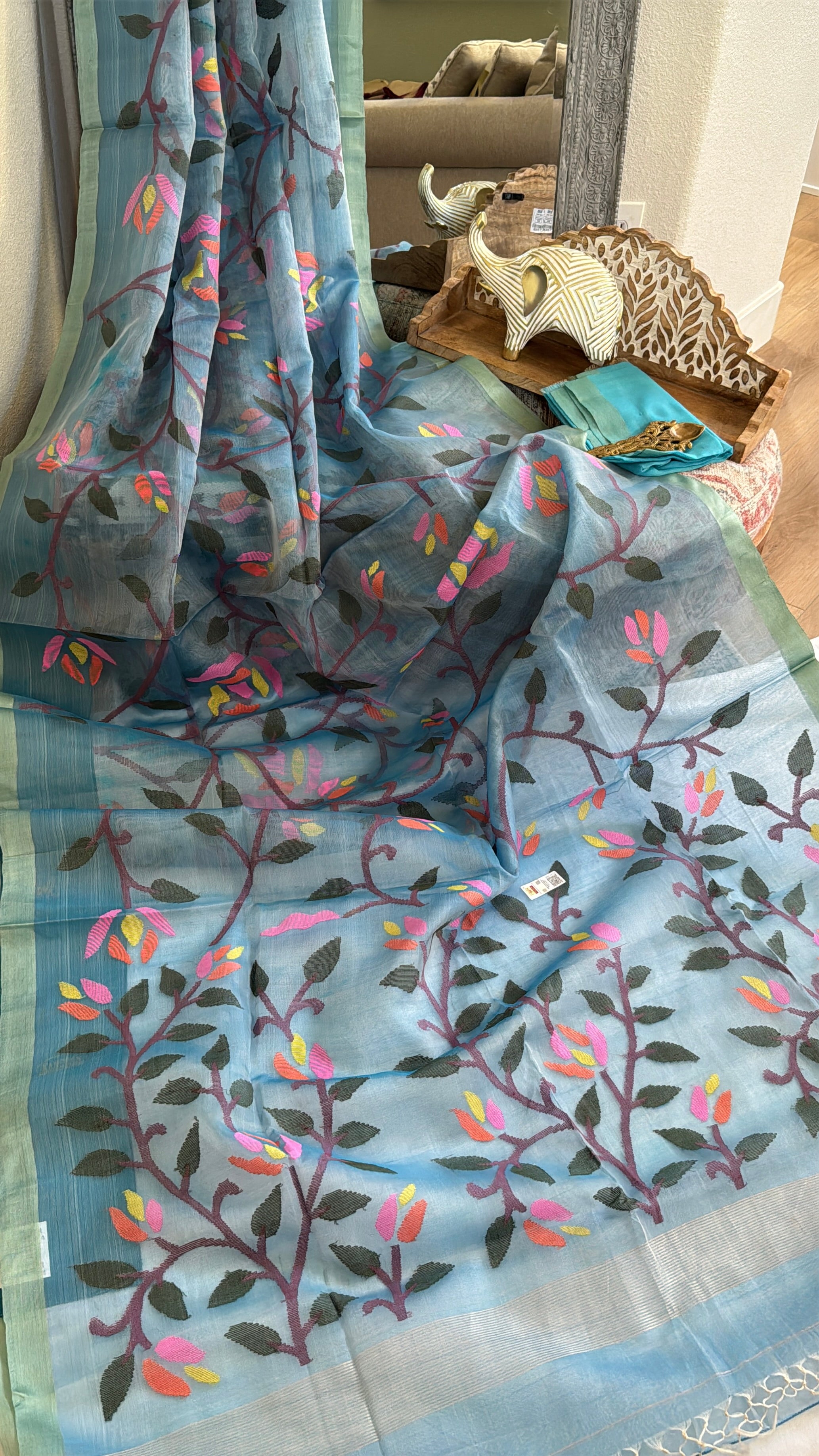 Jamdani Pure Muslin Saree