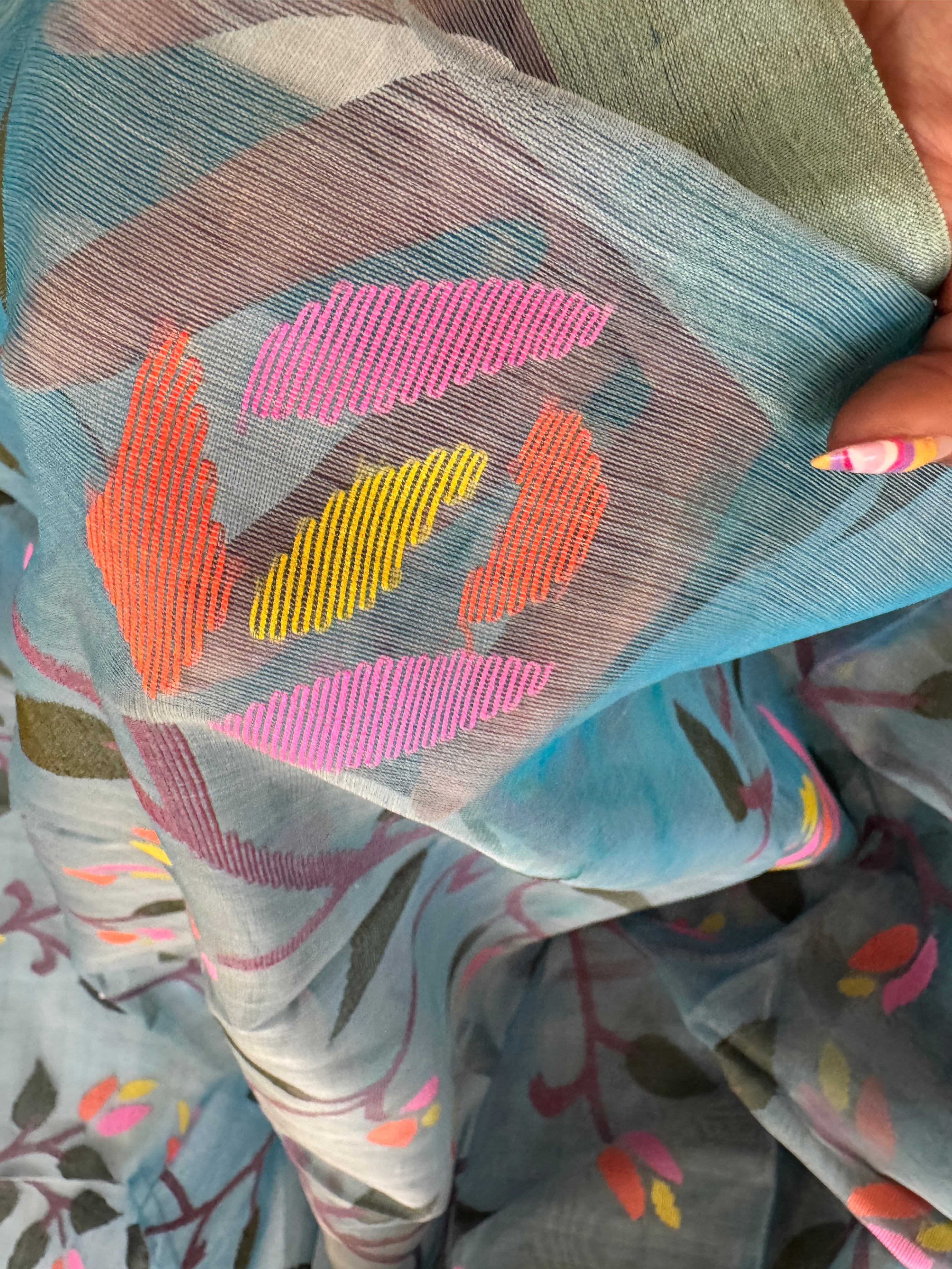 Jamdani Pure Muslin Saree