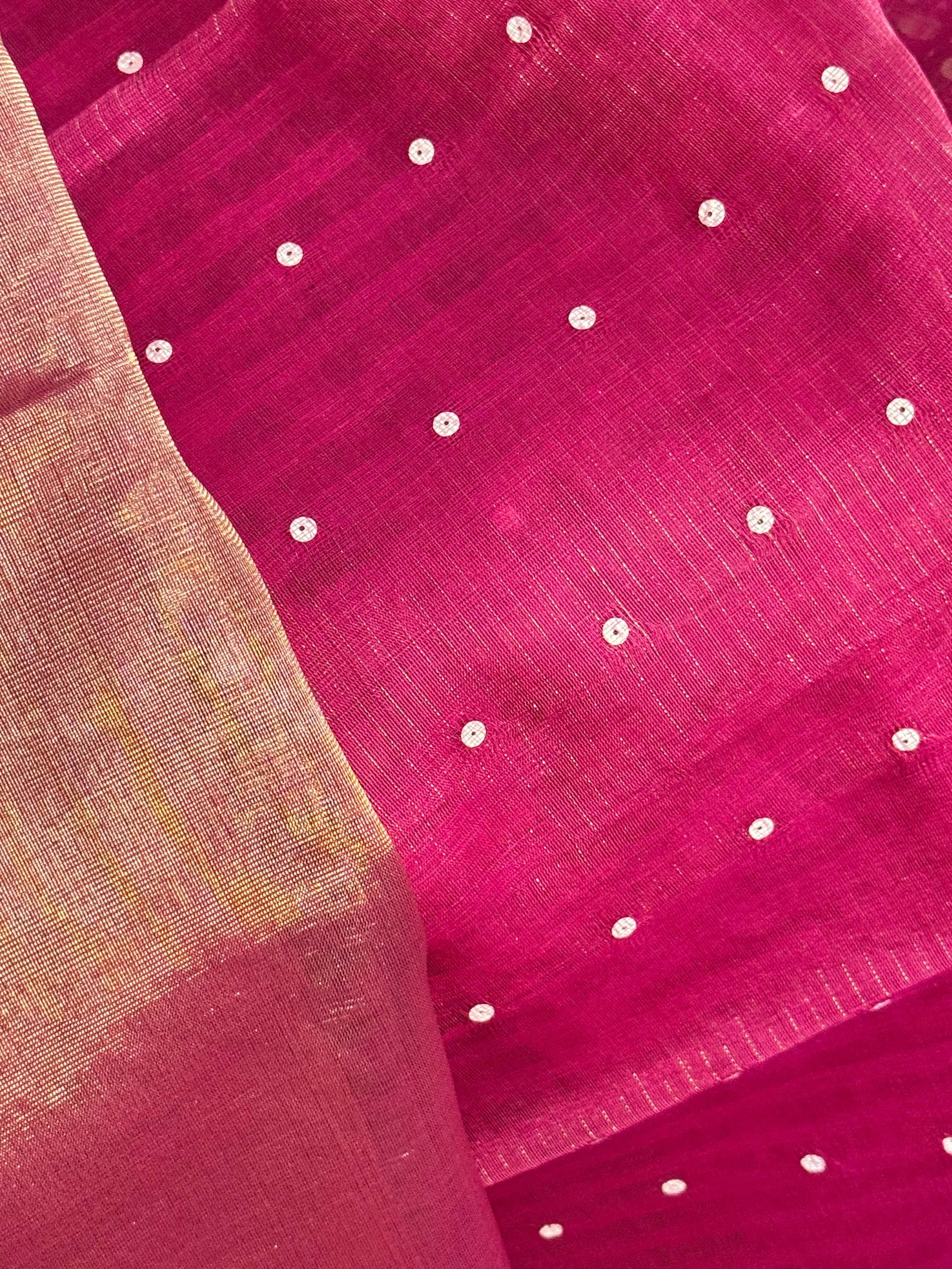 Silk Handloom Saree with weaving