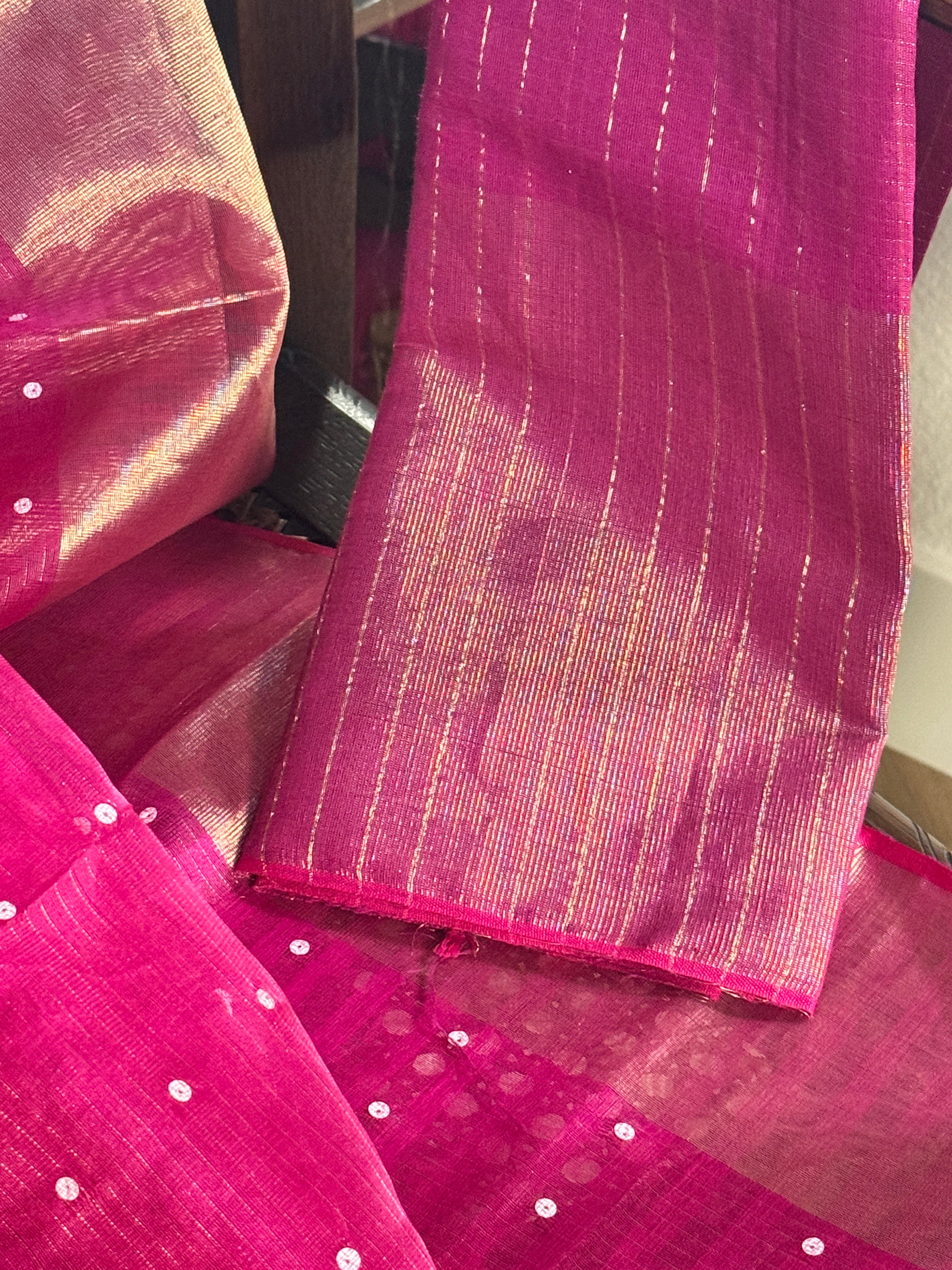Silk Handloom Saree with weaving