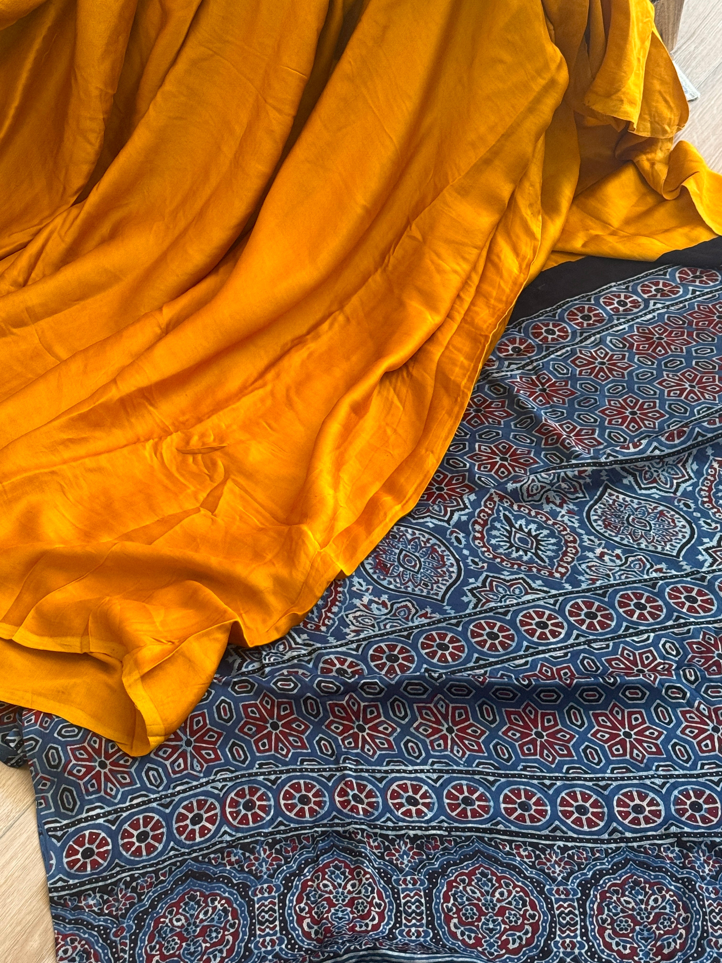 Ajrak Modal Silk Saree