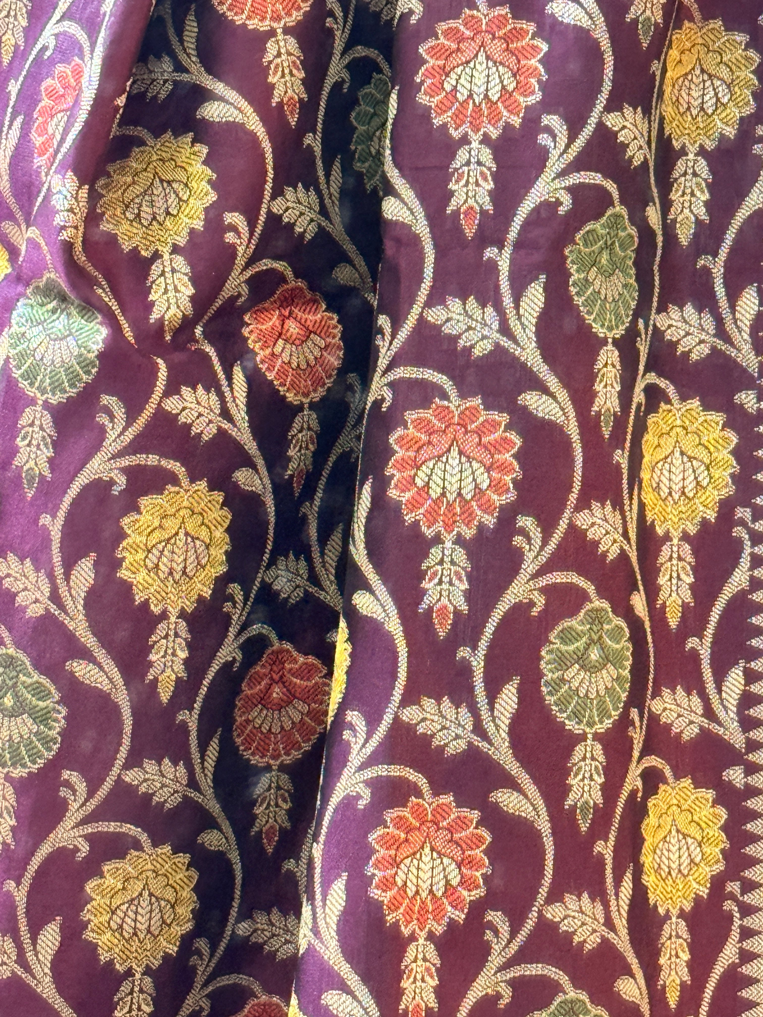 Banarasi Jama Work dupatta - purple