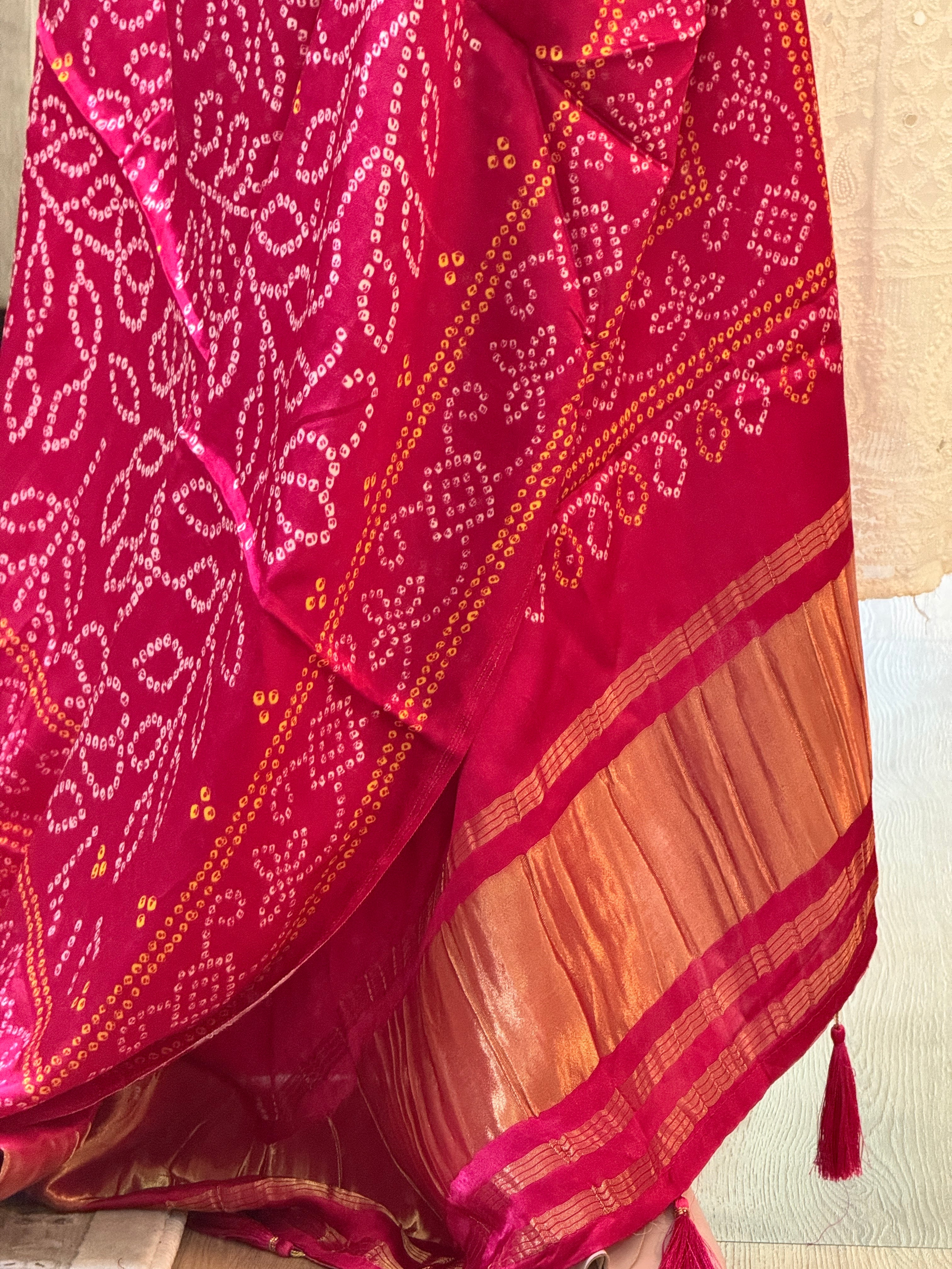Gajji Silk dupatta - pink