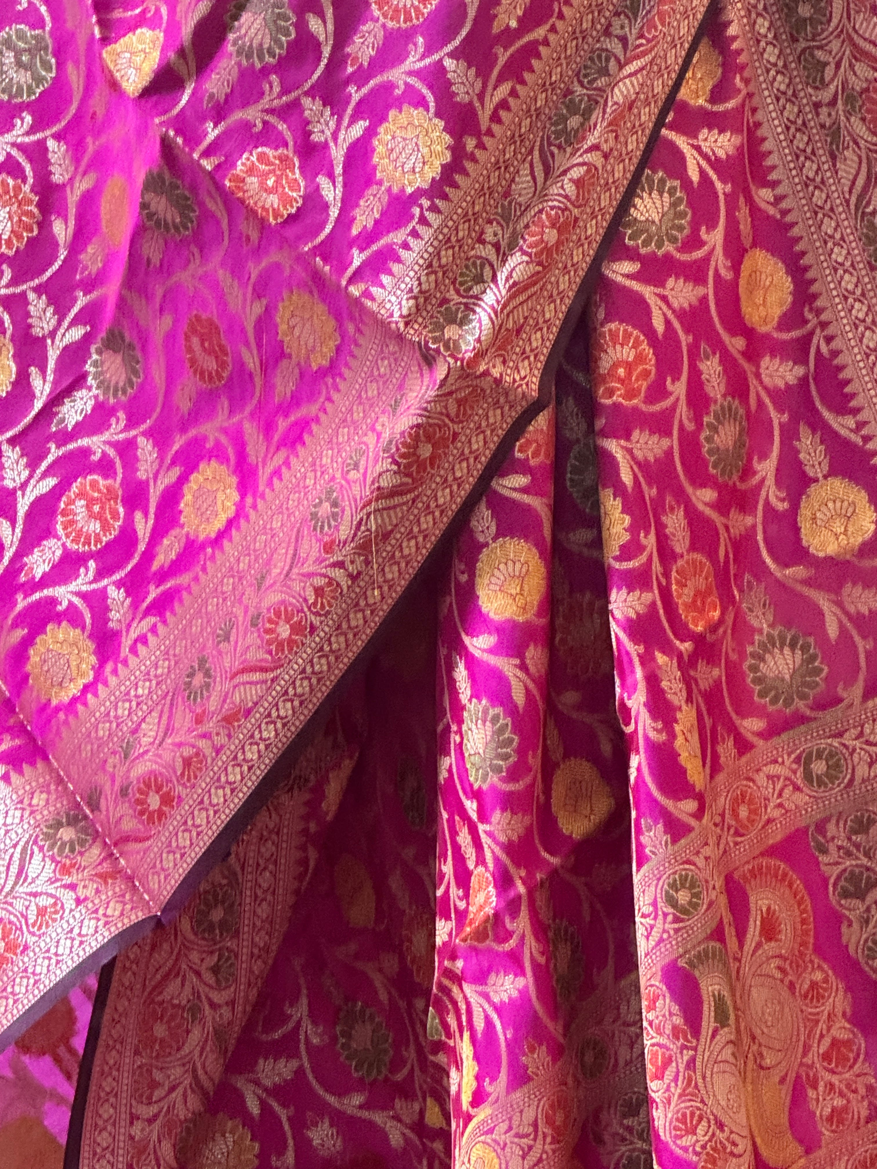 Banarasi Jama Work dupatta - pink