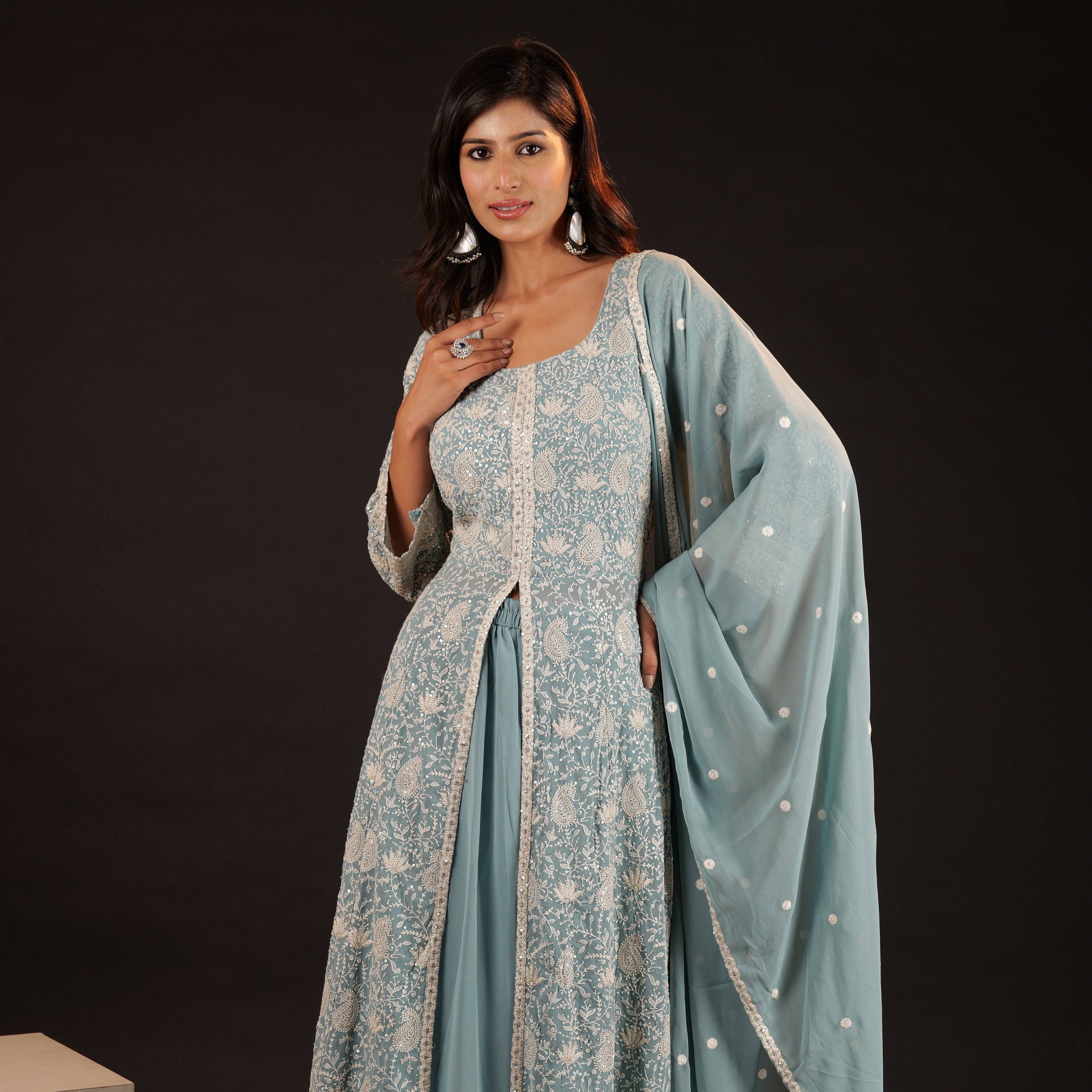 Anarkali Set - blue