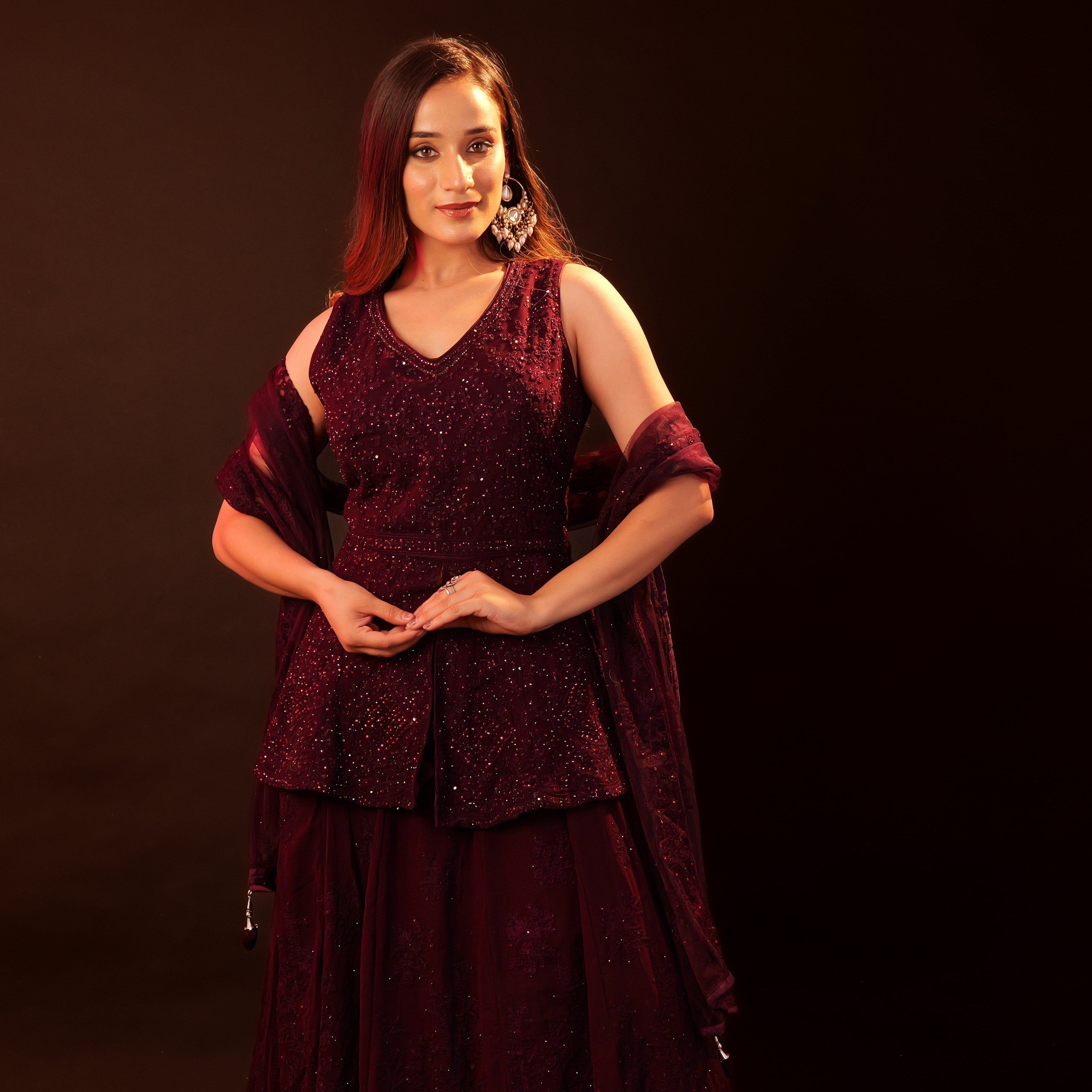 Lehenga 3 piece Set - purple