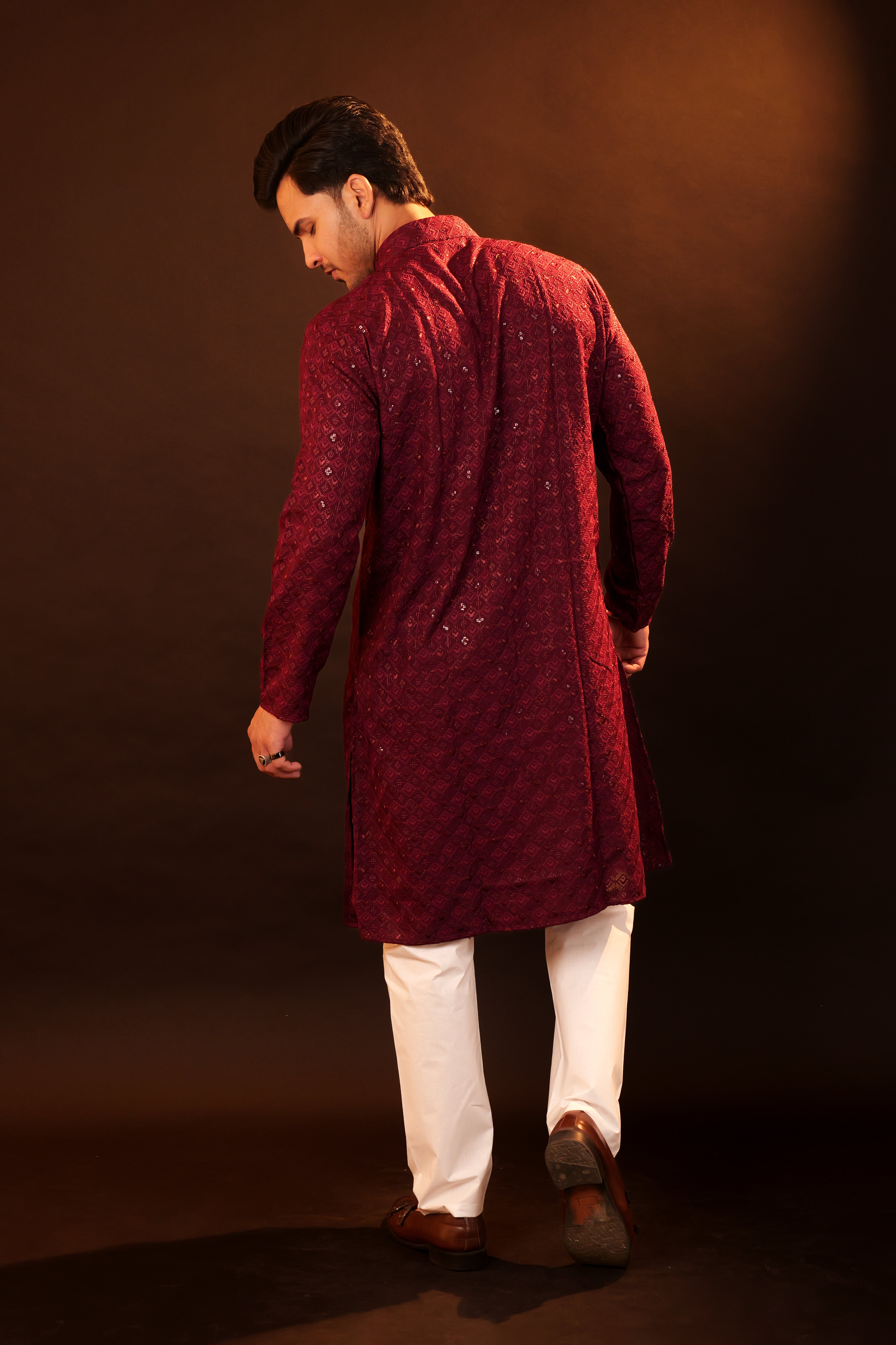 Kurta Pajama Set - Wine