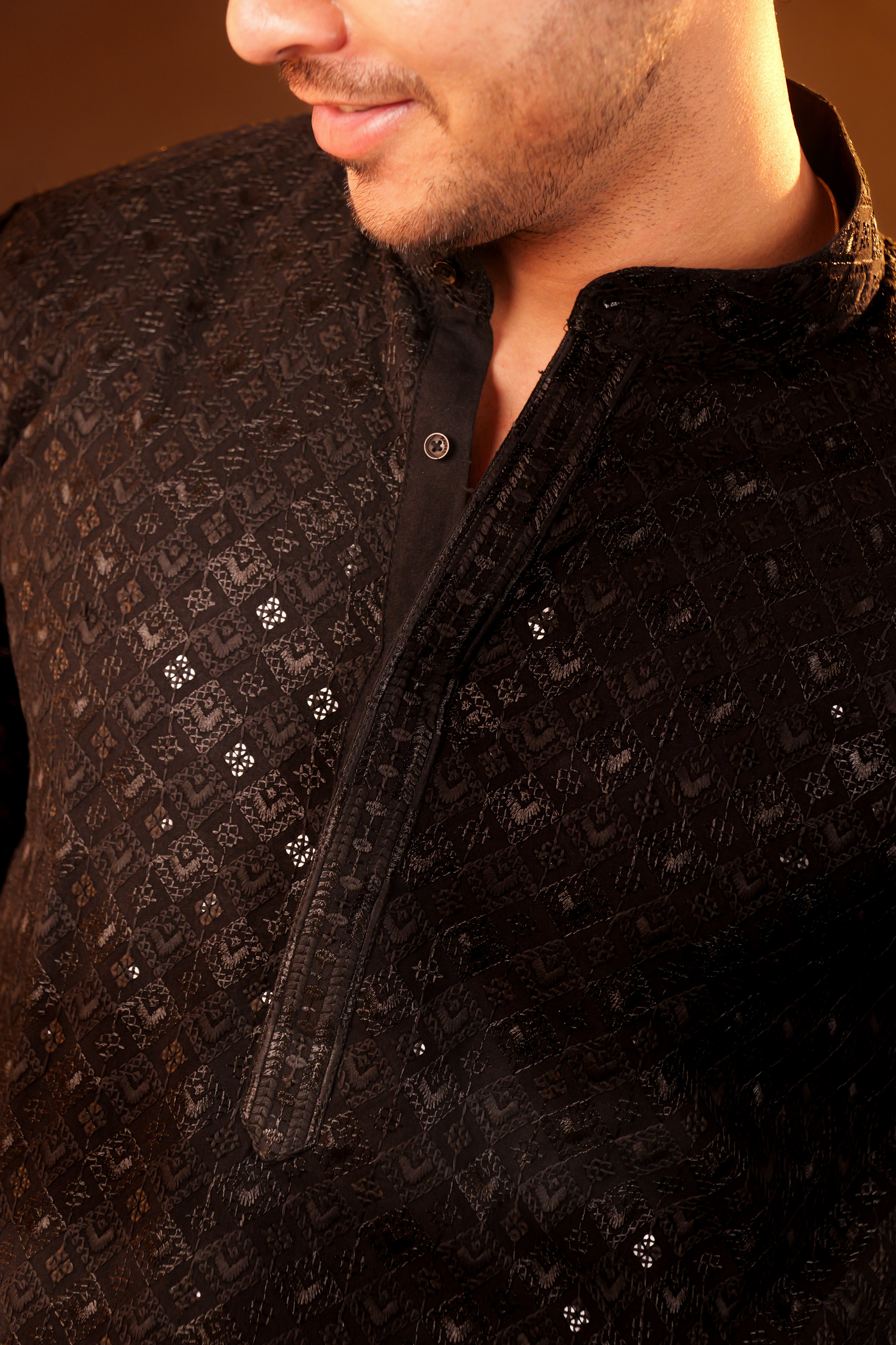 Kurta Pajama Set - black