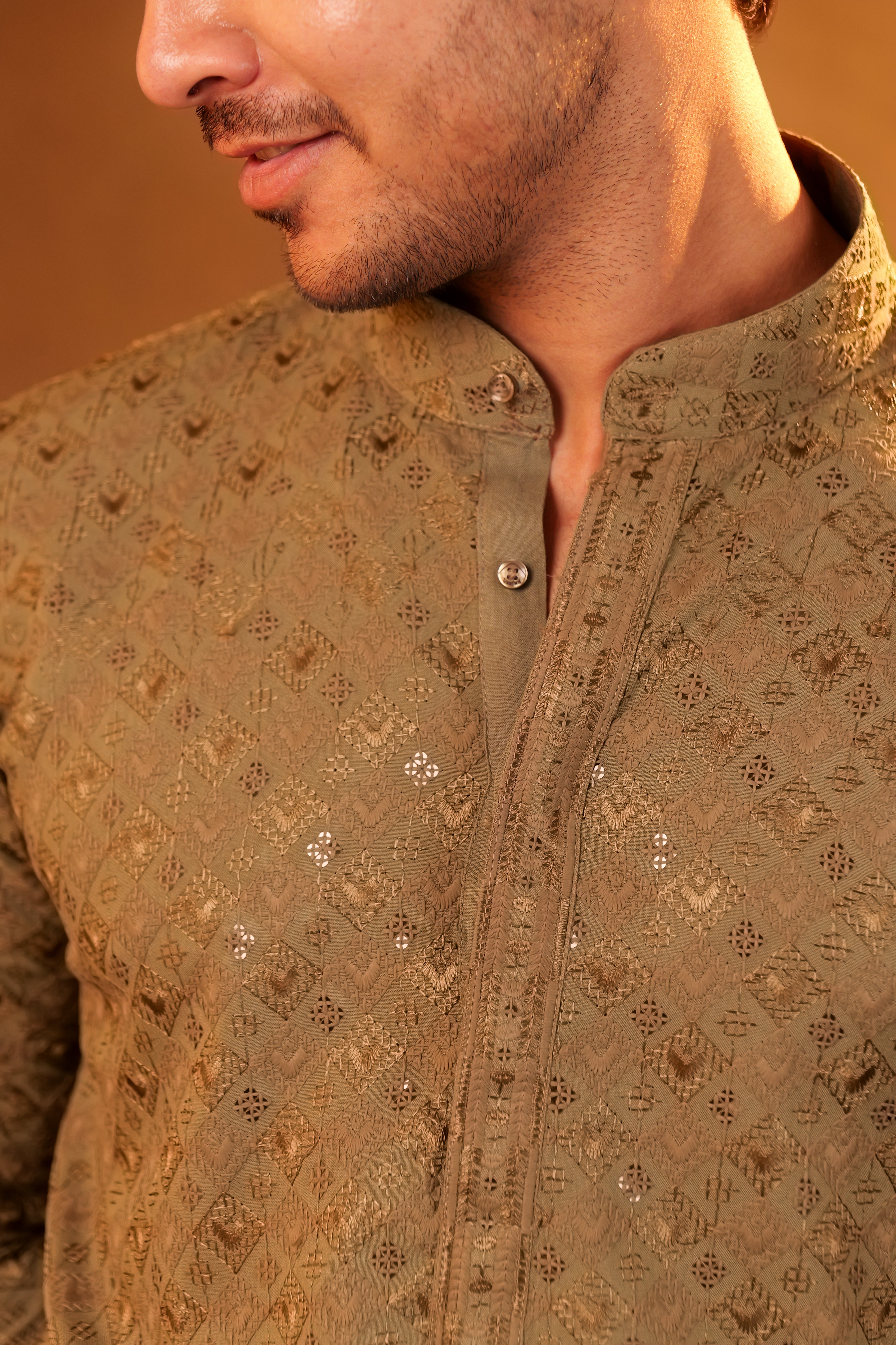 Kurta Pajama Set - grey brown