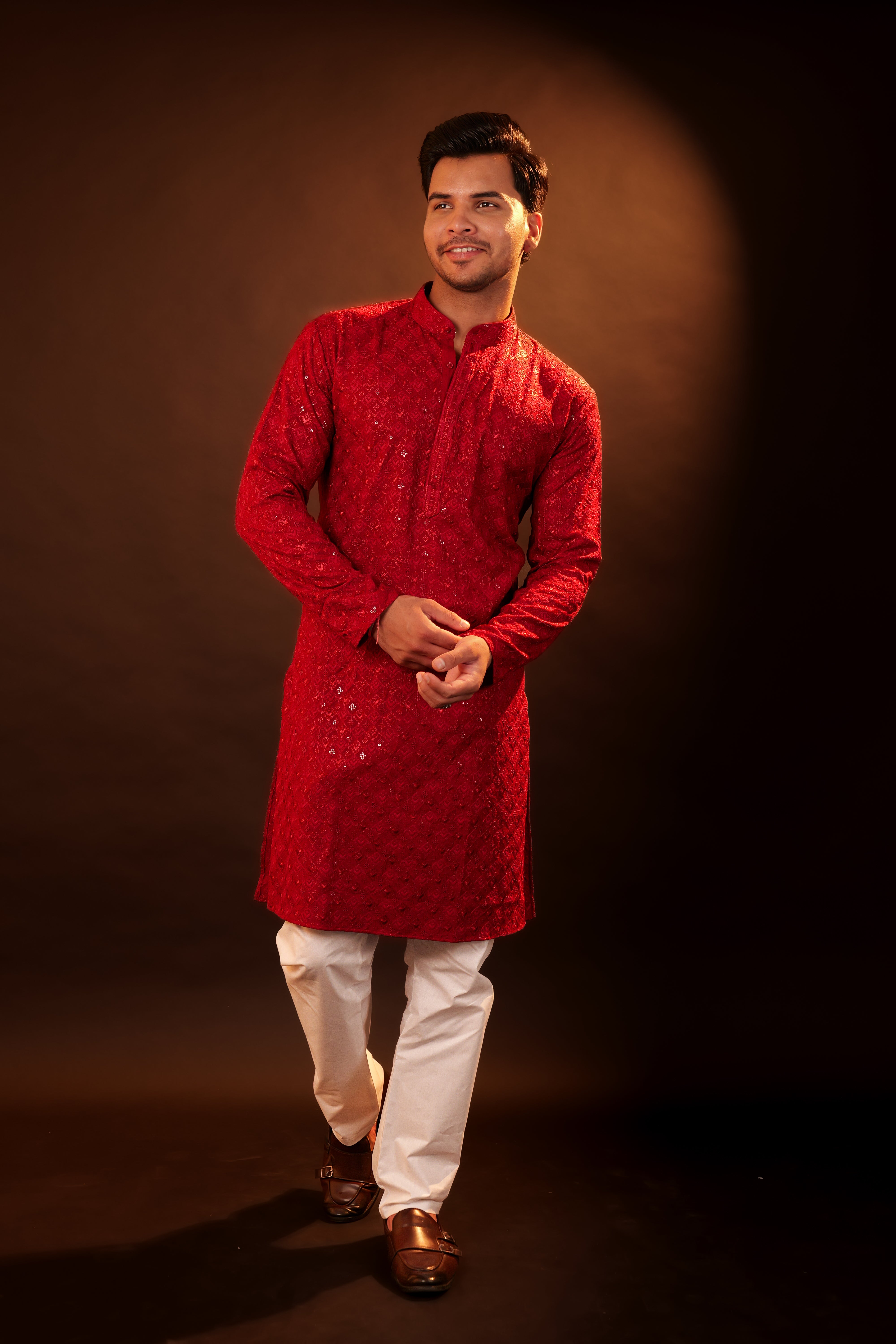 Kurta Pajama Set - red