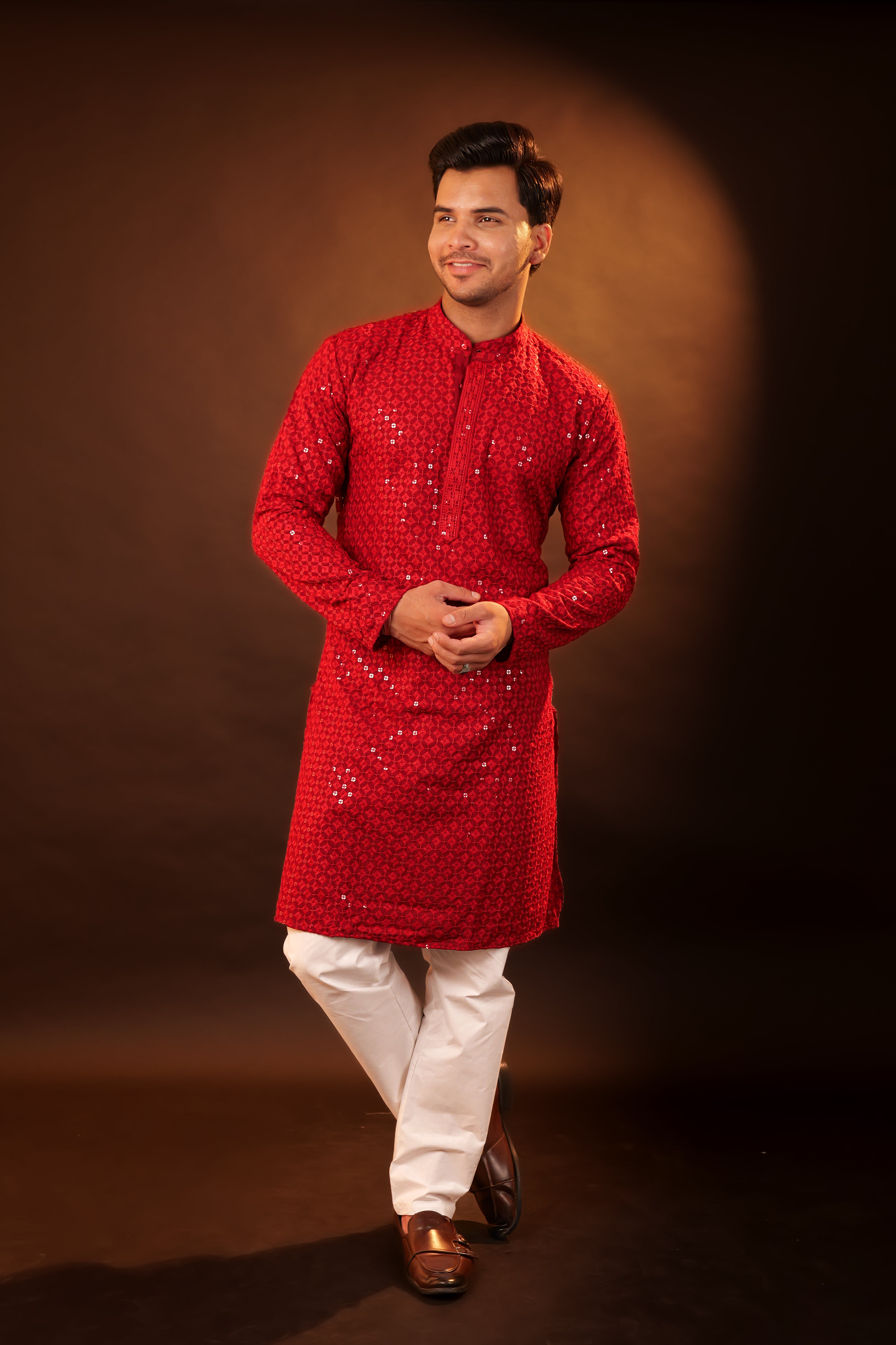 Kurta Pajama Set - Red