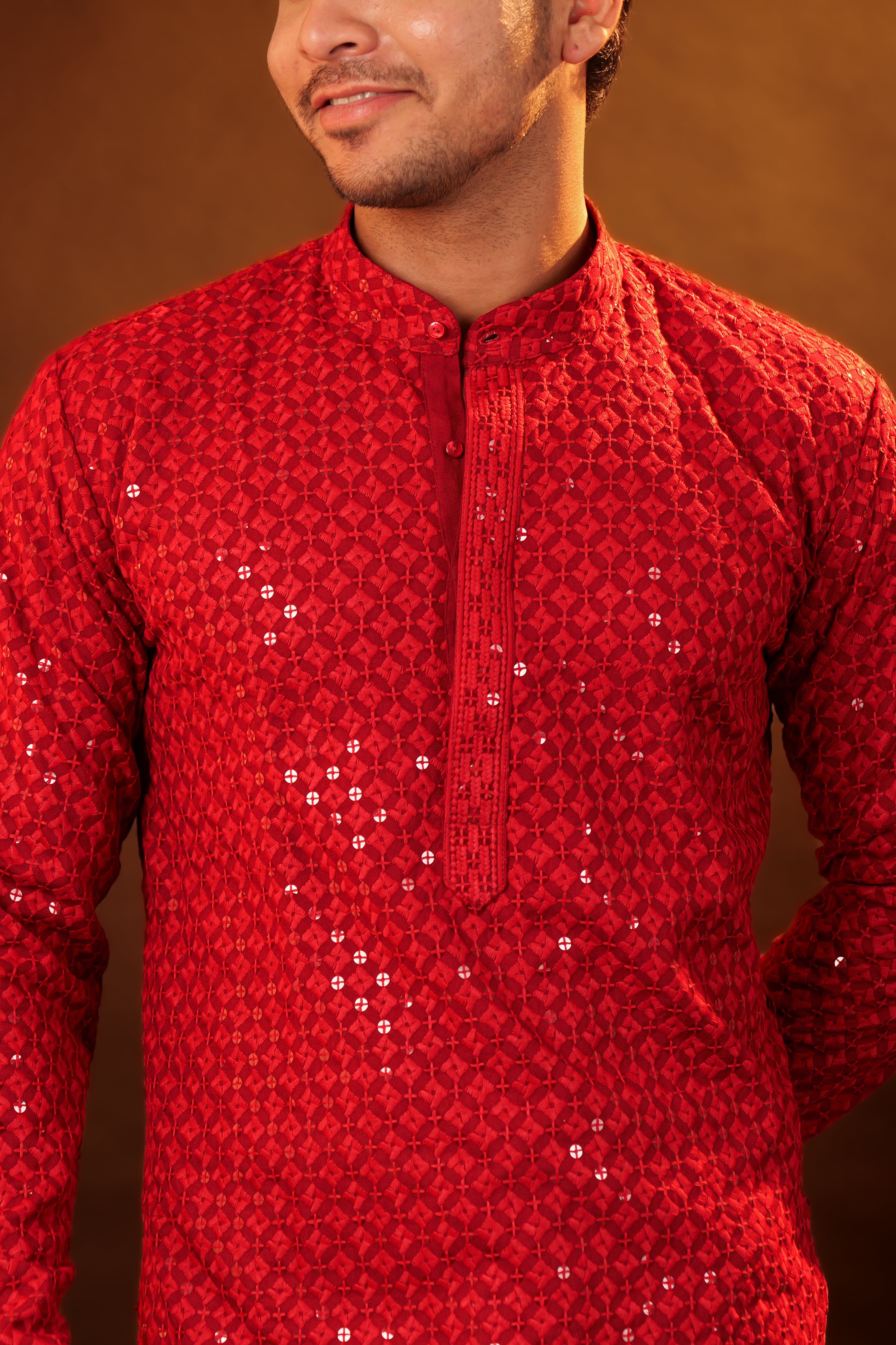 Kurta Pajama Set - Red