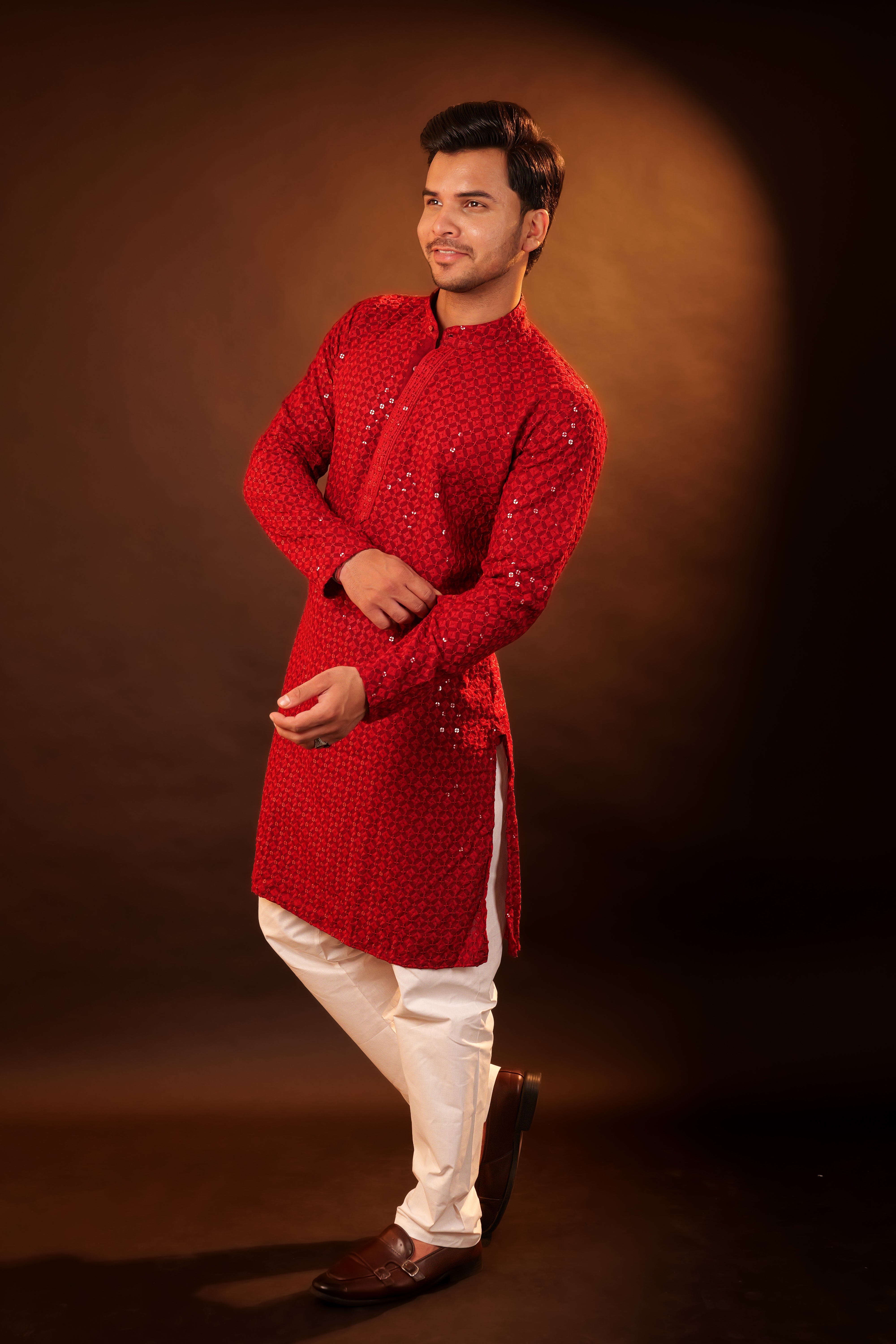 Kurta Pajama Set - Red