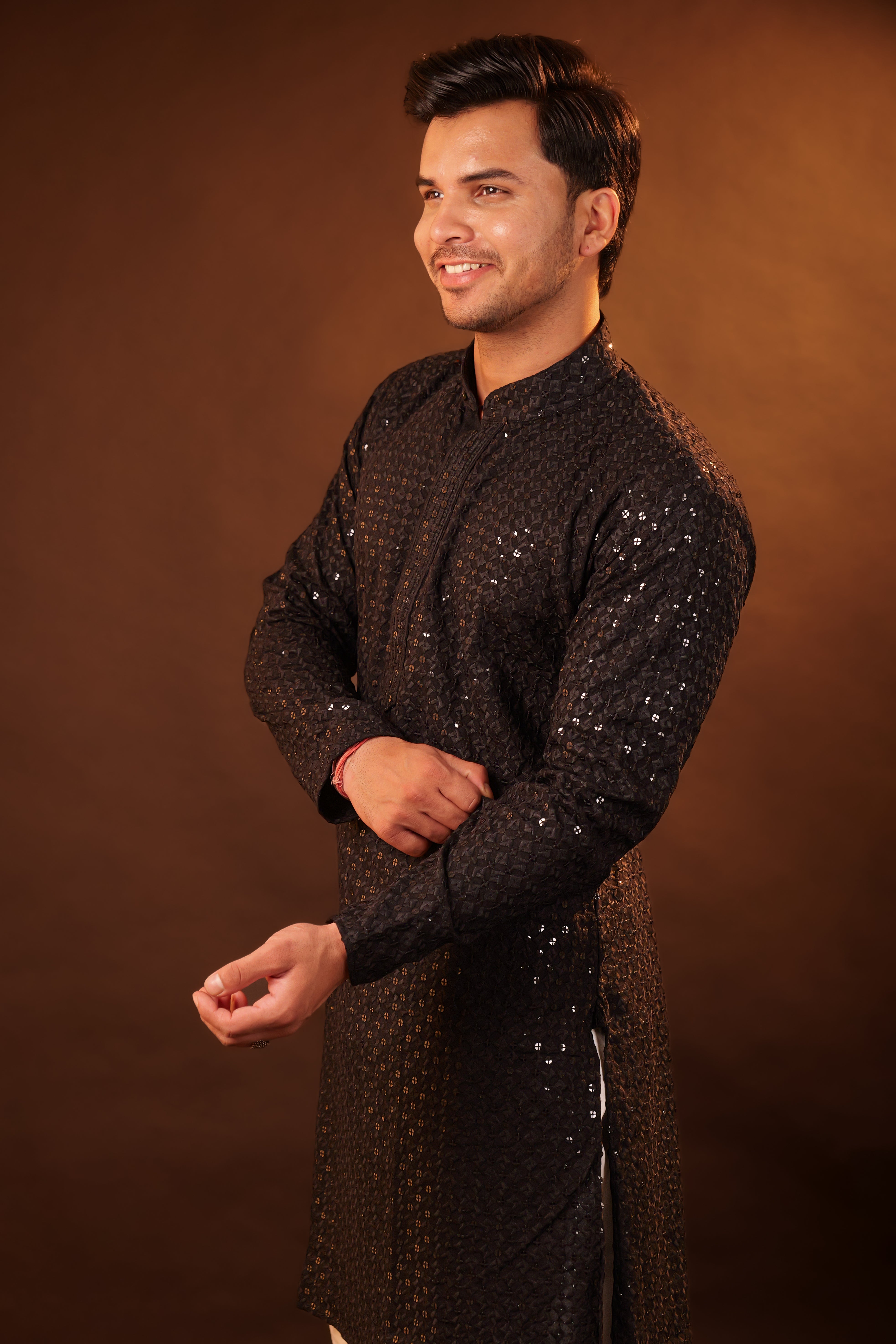 Kurta Pajama Set - black