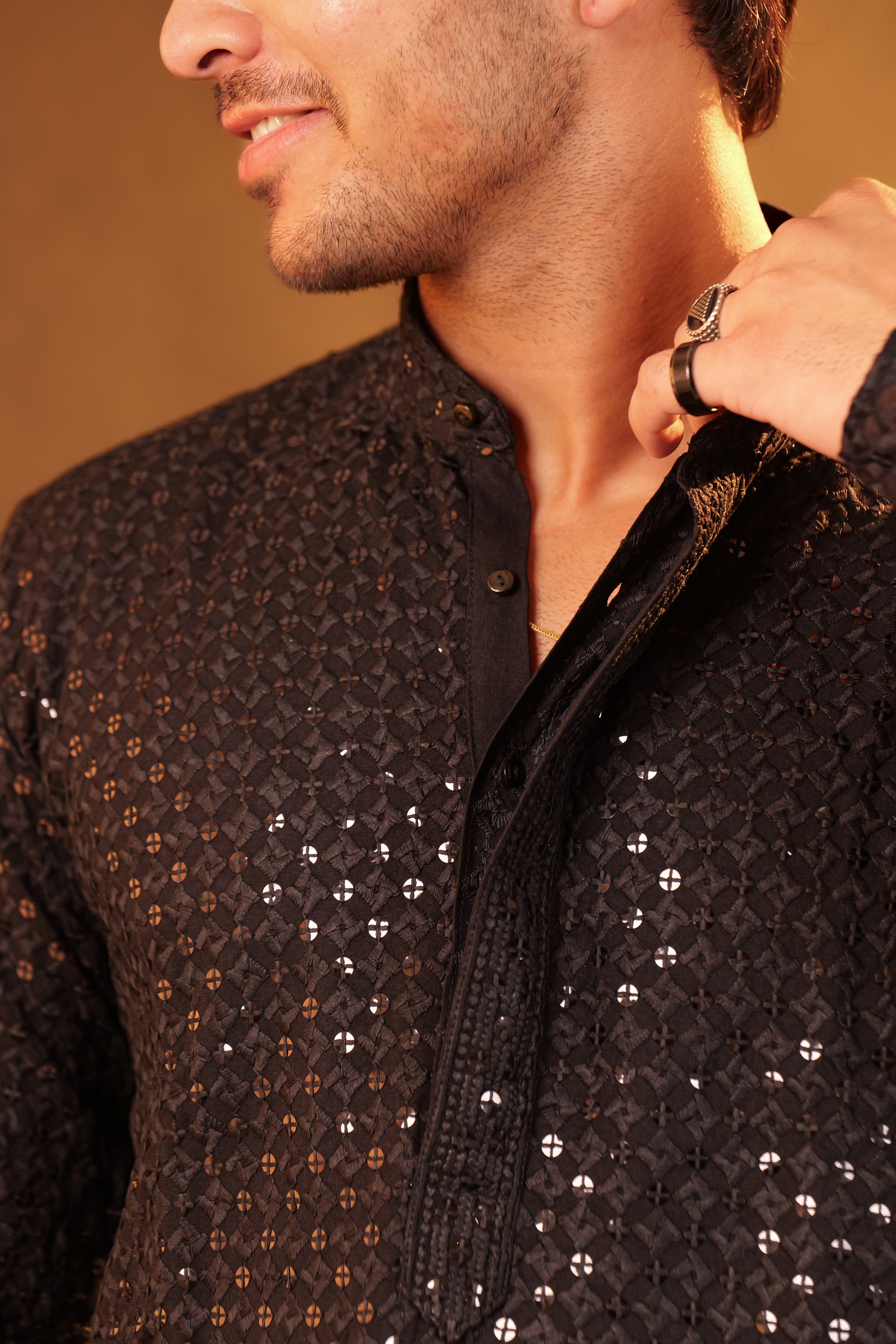 Kurta Pajama Set - black