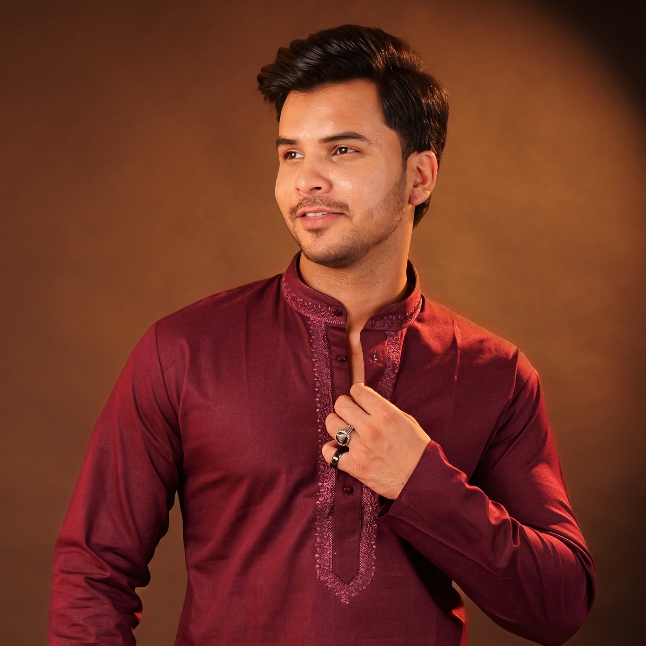 Kurta Pajama Set - Wine