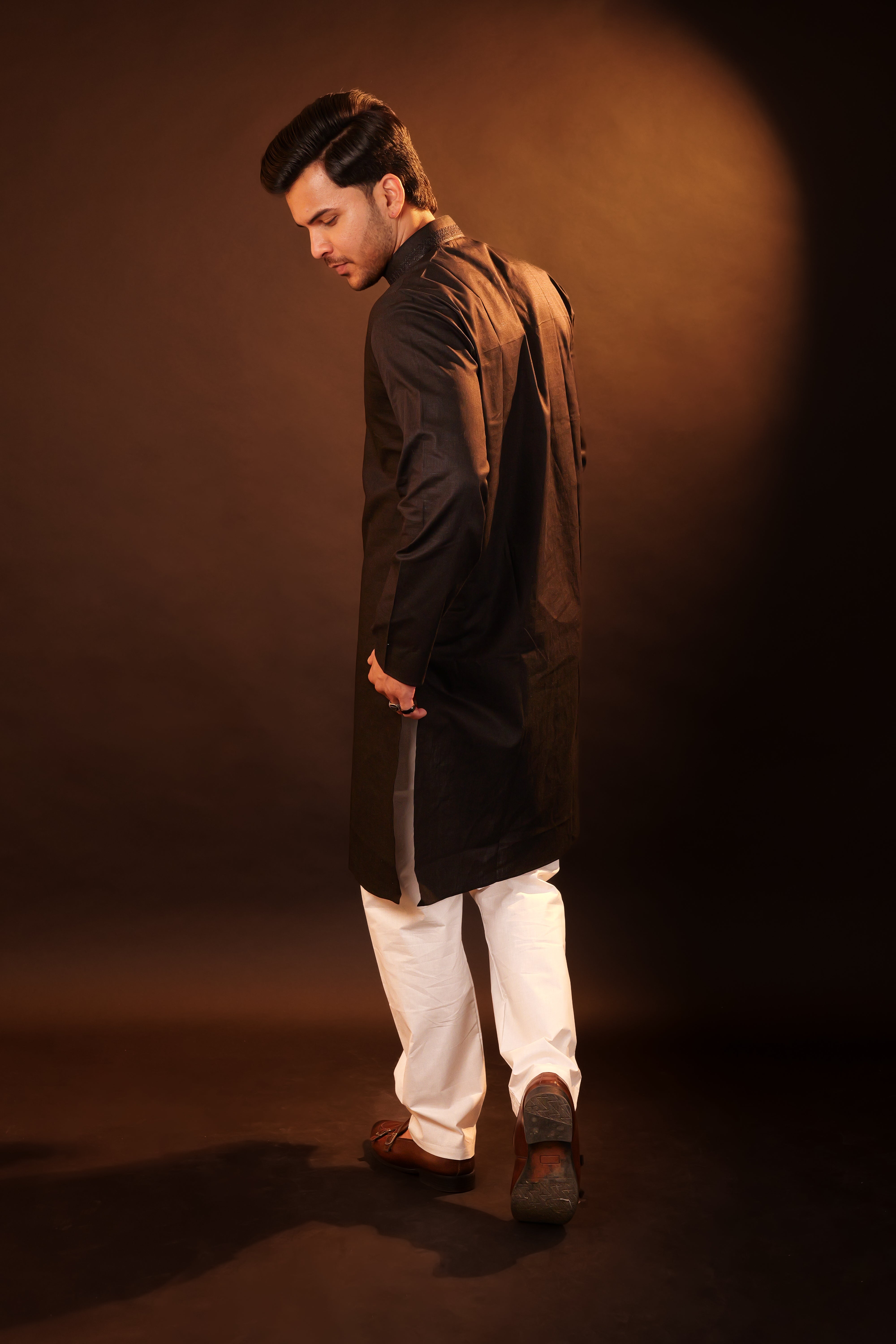 Kurta Pajama Set - black