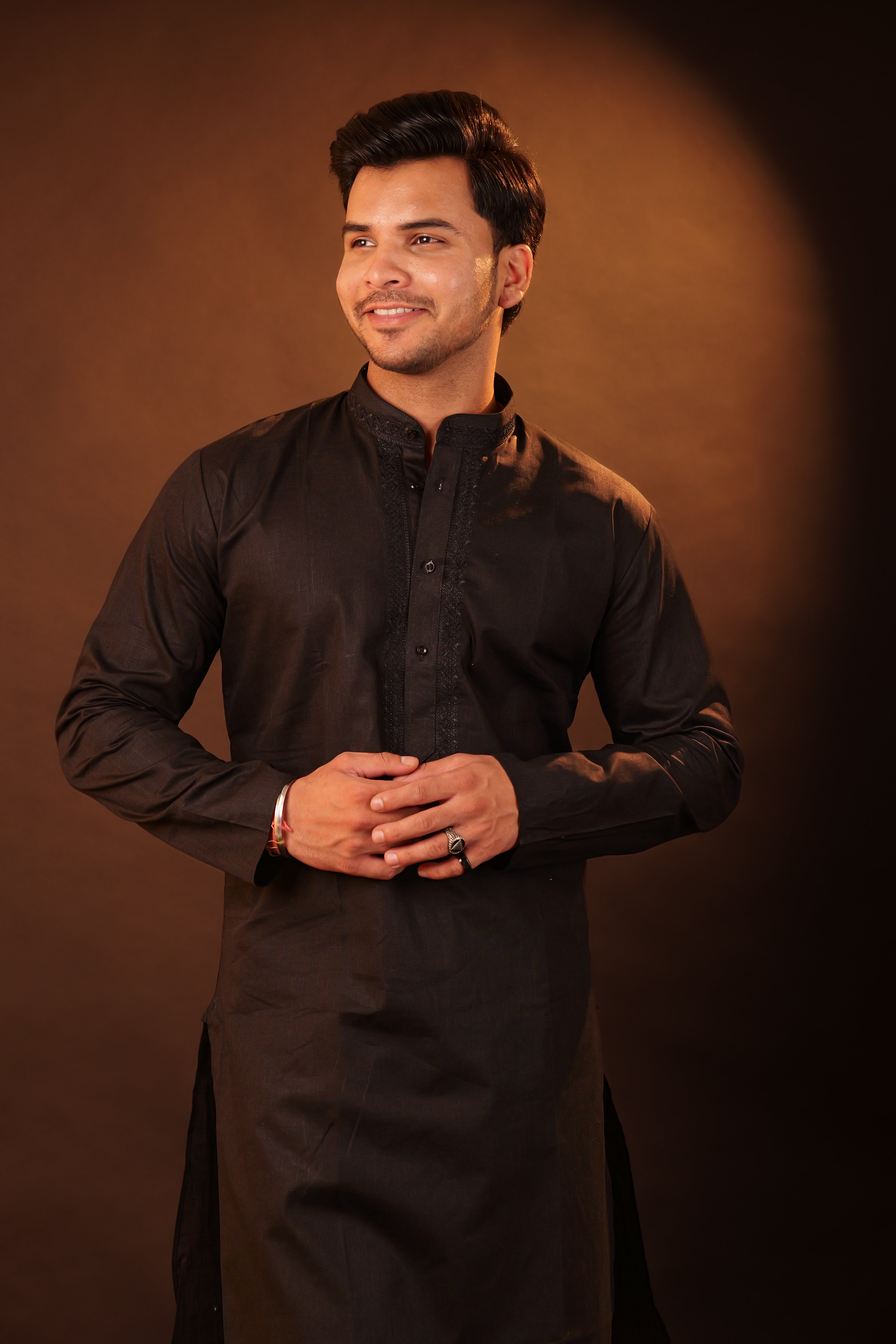 Kurta Pajama Set - black