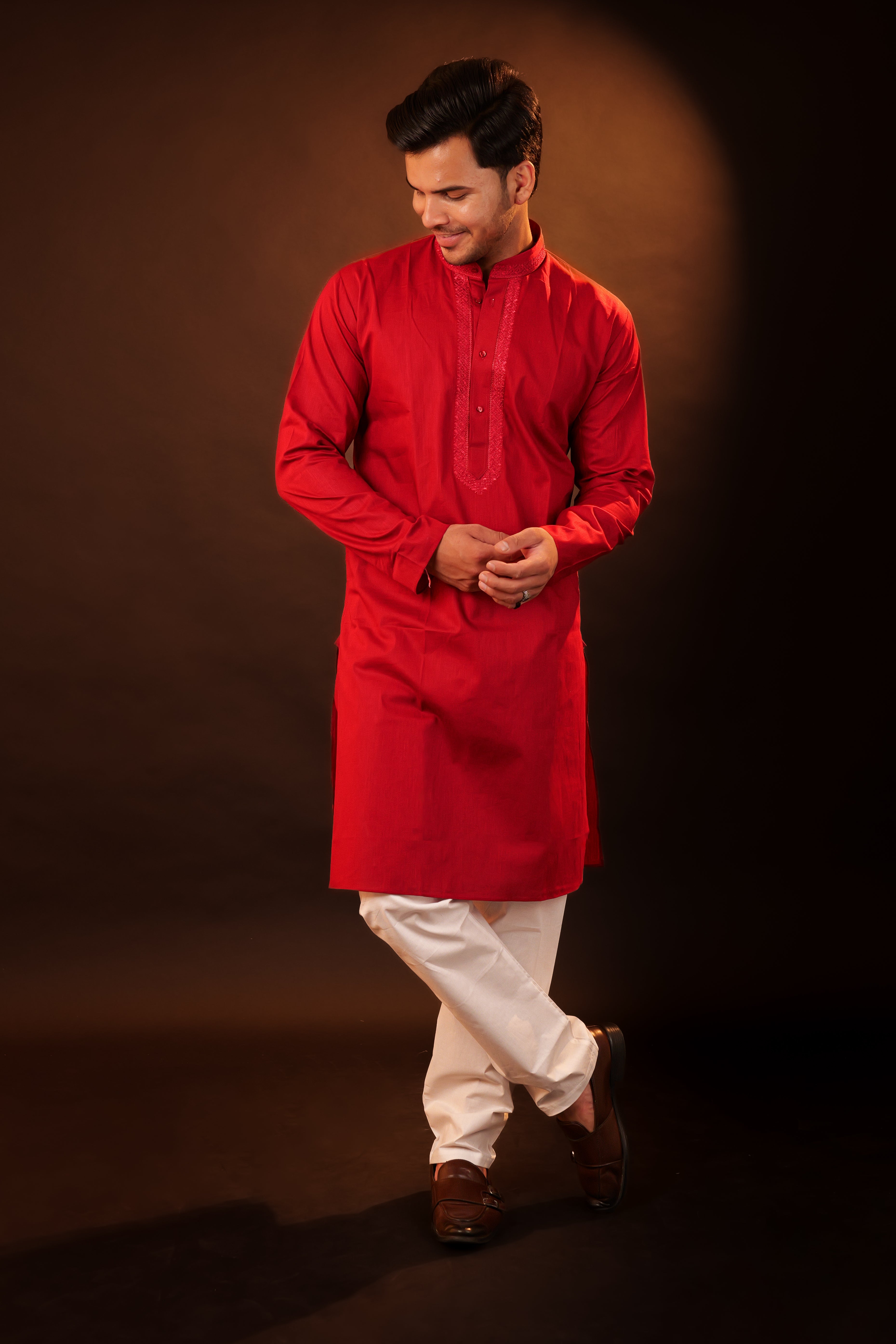 Kurta Pajama Set - red