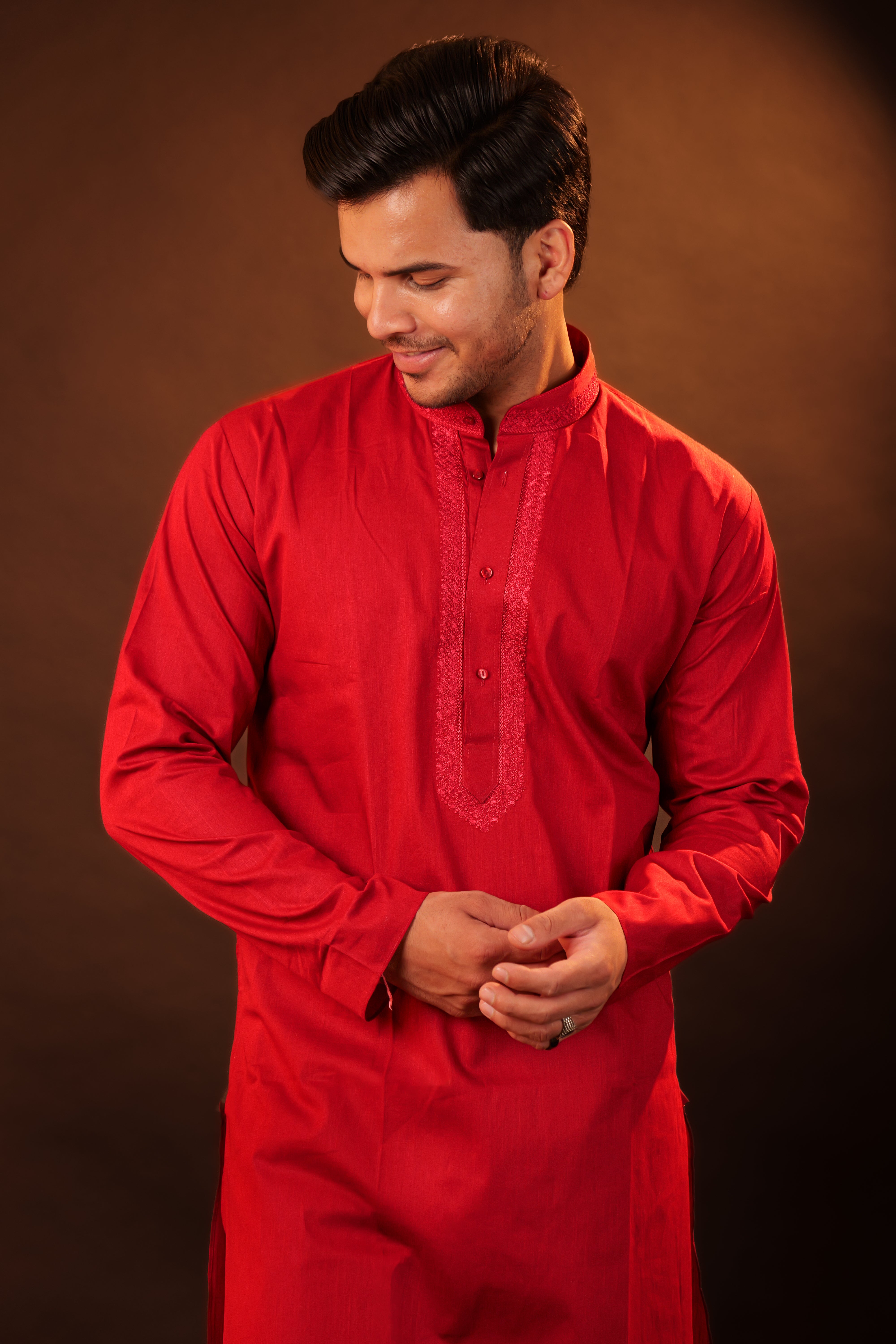 Kurta Pajama Set - red