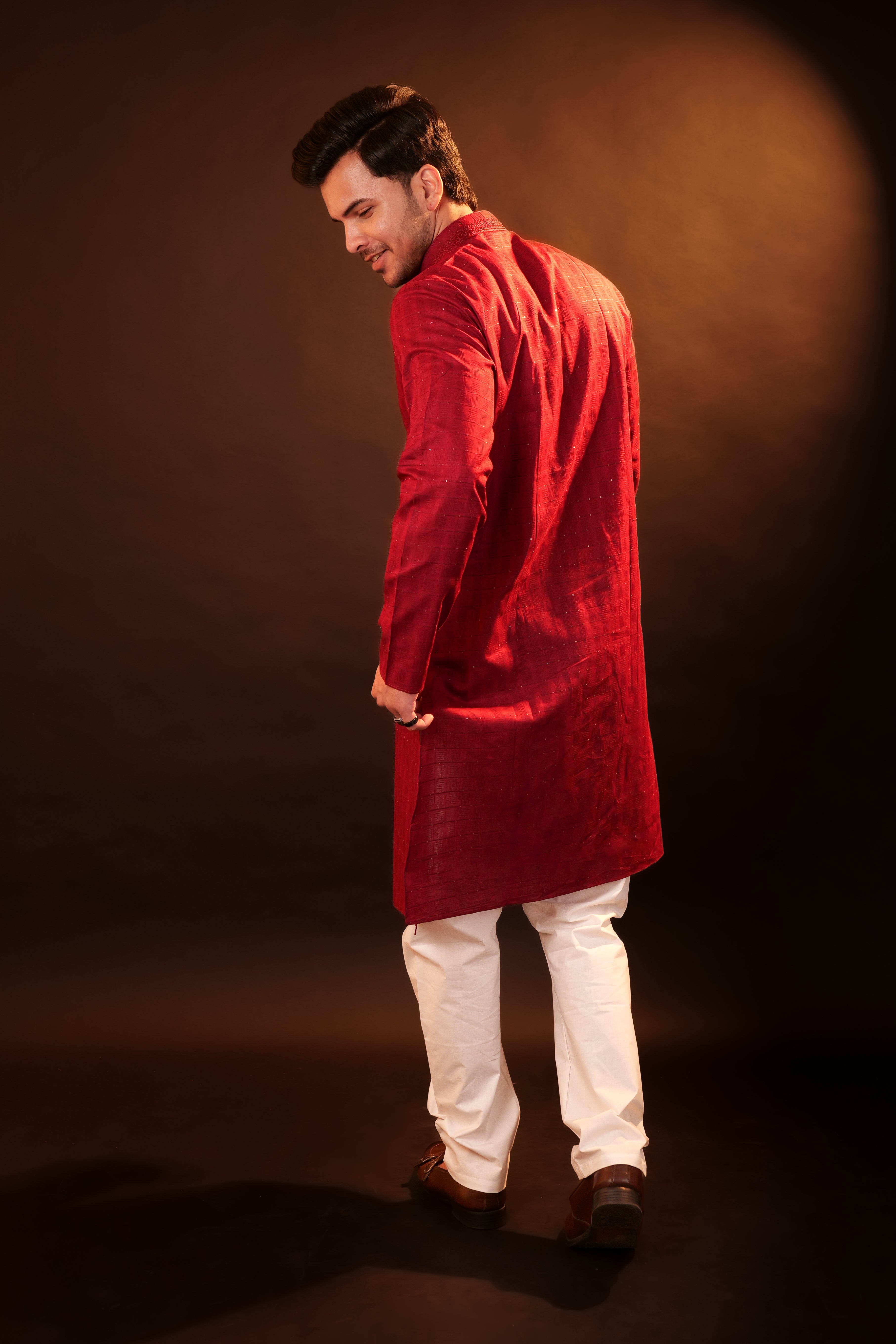 Kurta Pajama Set - red
