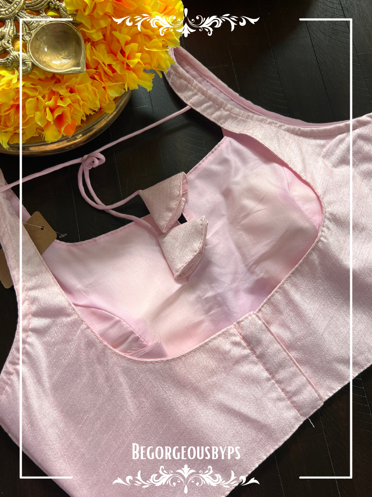 Plain Solid Color Sleeveless blouse color - baby pink